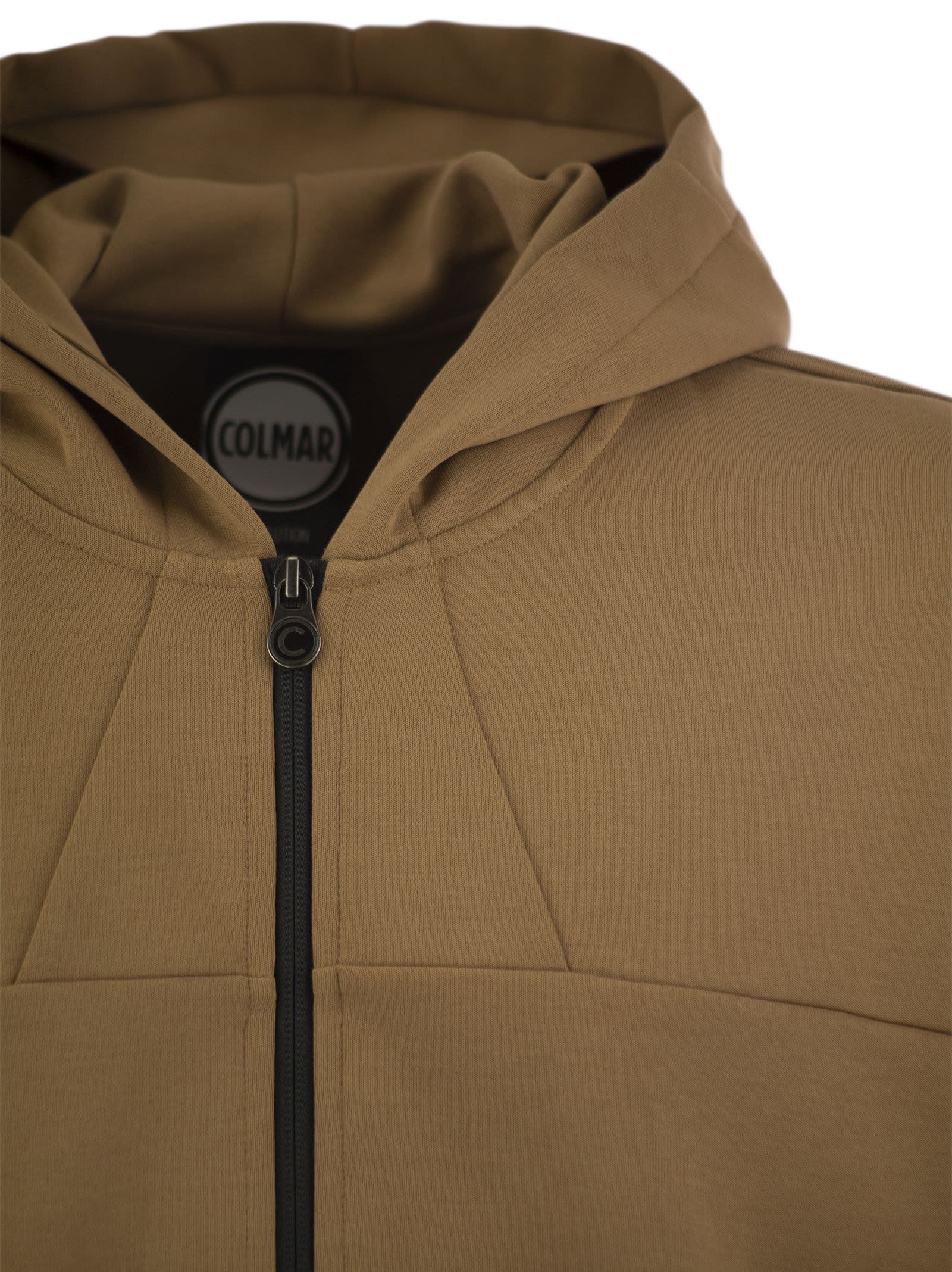 Shop Colmar Gifu - Inyerlock Sweatshirt With Zipper Pockets In Hazelnut