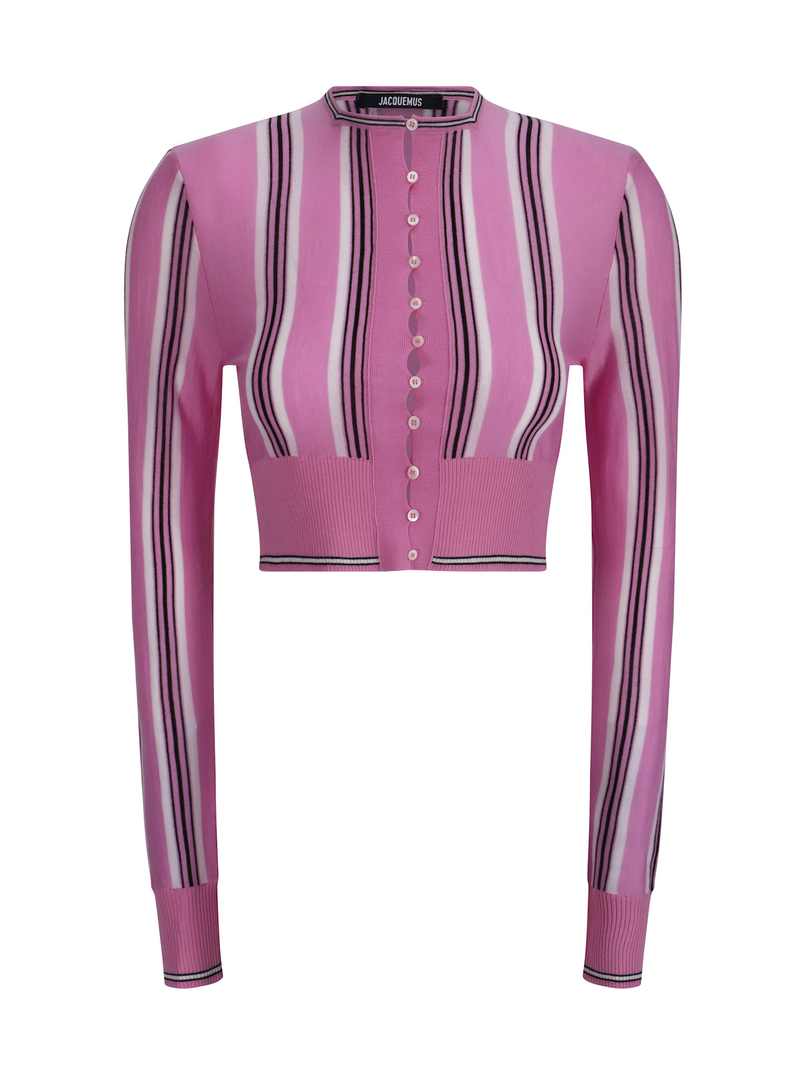 Shop Jacquemus Le Cardigan Spiaggia In Multi-pink