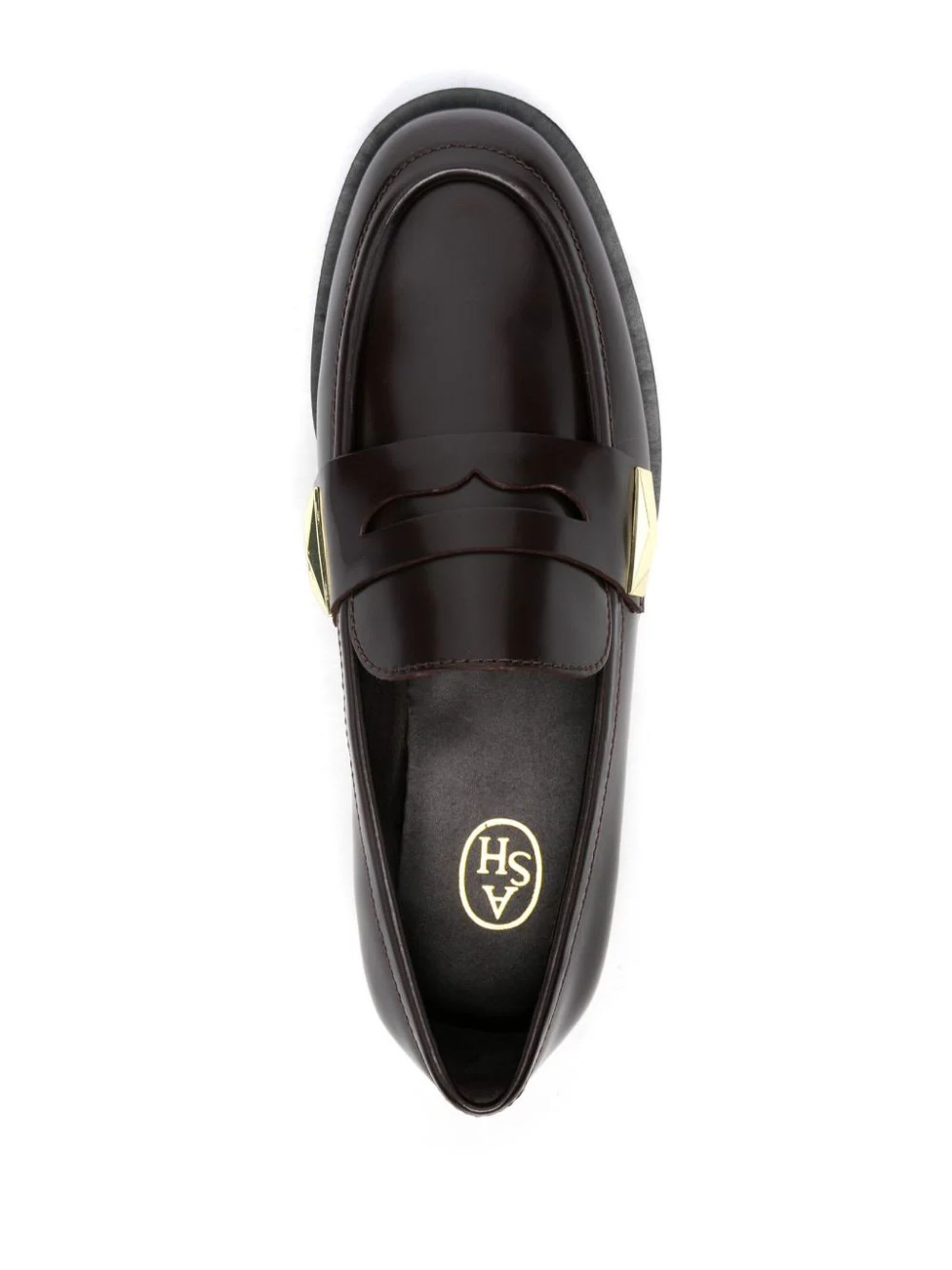 Shop Ash Bordeaux Red Calf Leather Whisper Loafers