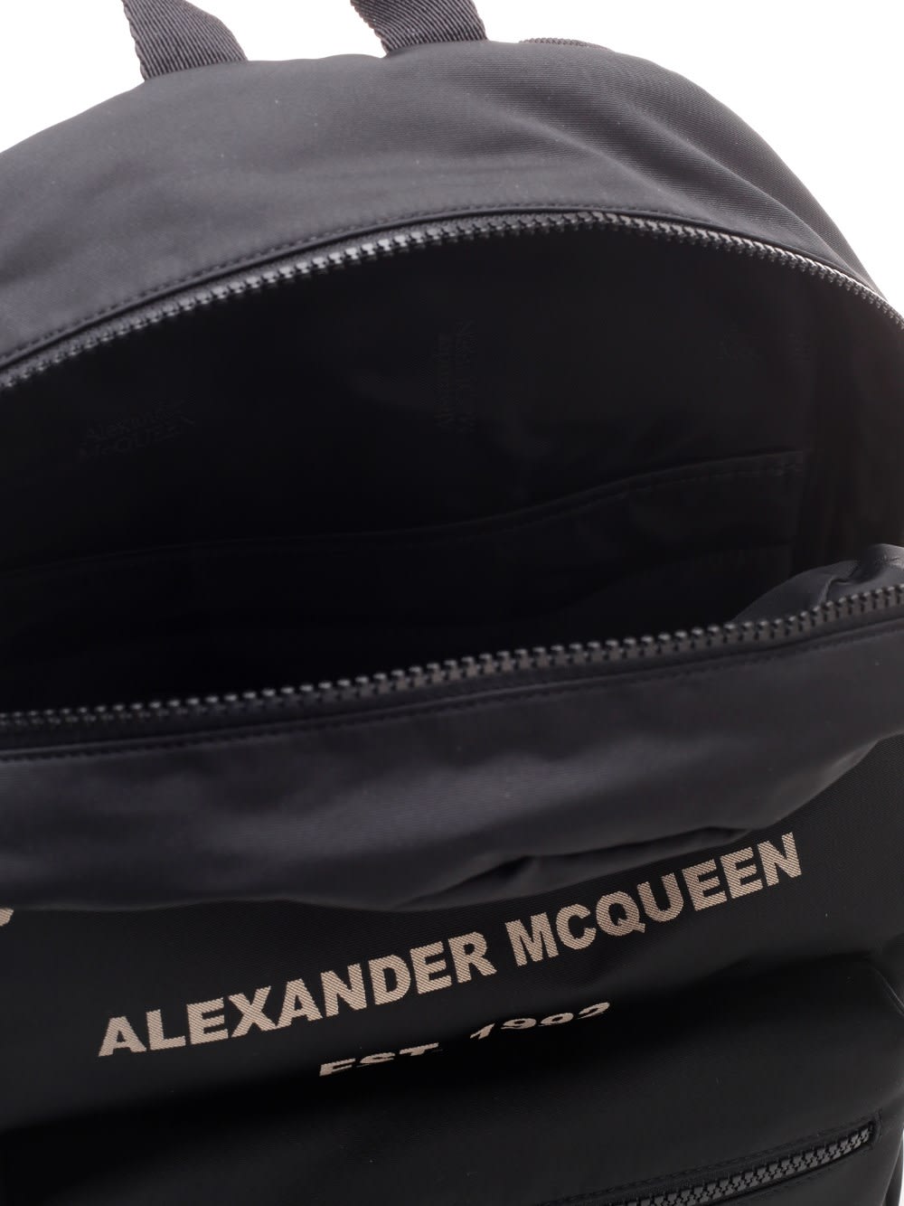 Shop Alexander Mcqueen Black Metropolitan Graffiti Backpack In Nero E Bianco