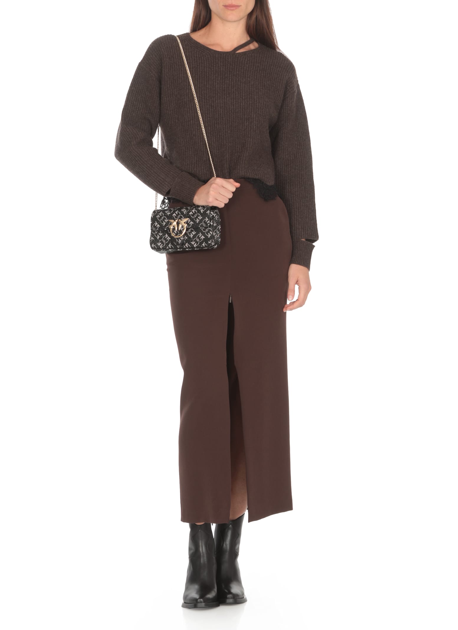 Pinko Love One Pocket C Monogram In Black