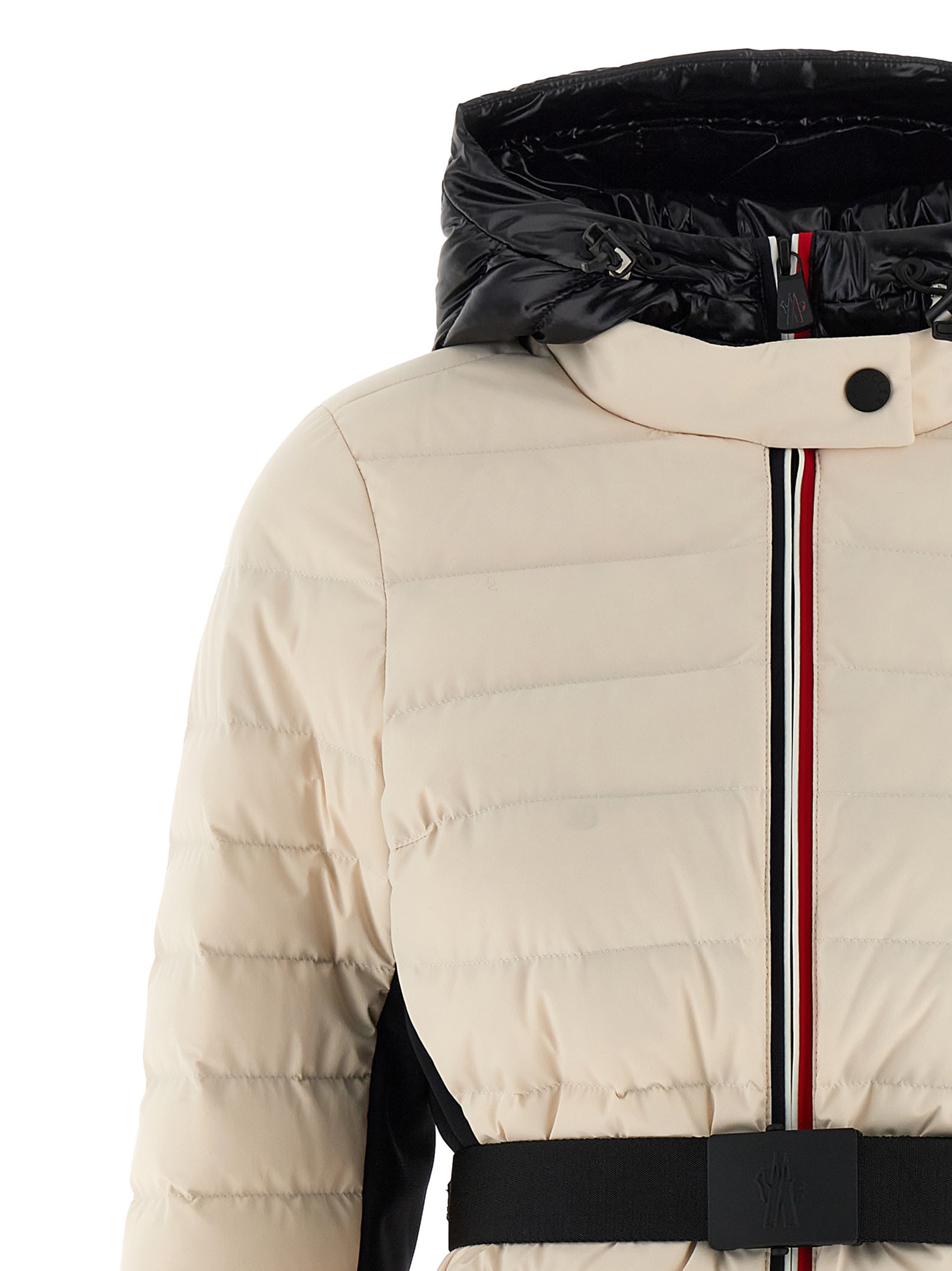 Moncler Bruche Puffer Jackets Beige In Black