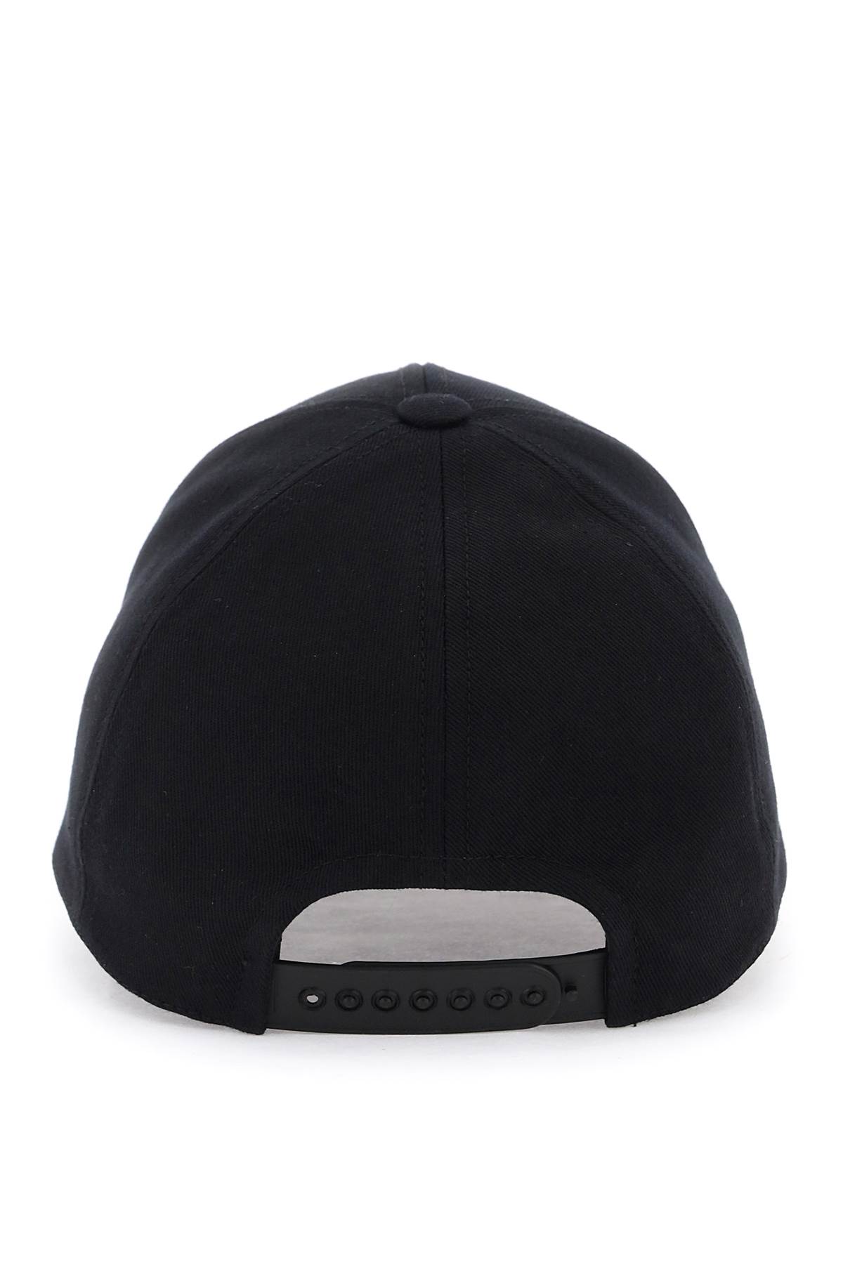 Shop Courrèges Cotton Baseball Cap In Black (black)
