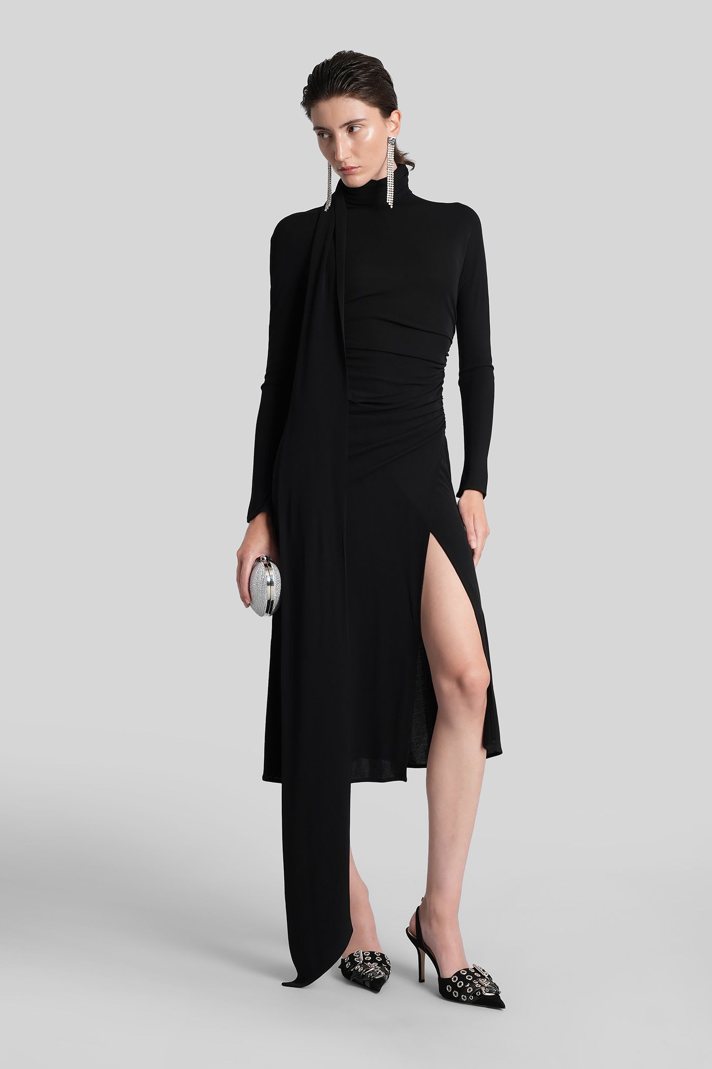 Blumarine Long Dress In Black