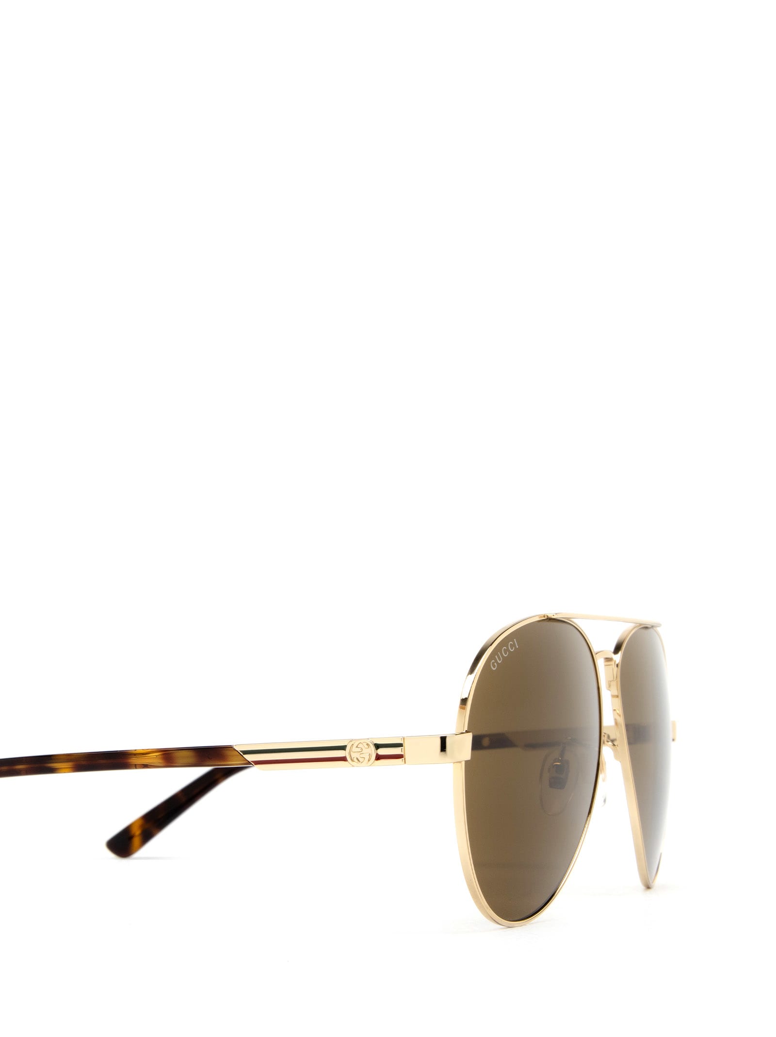 Shop Gucci Gg1288sa Gold Sunglasses