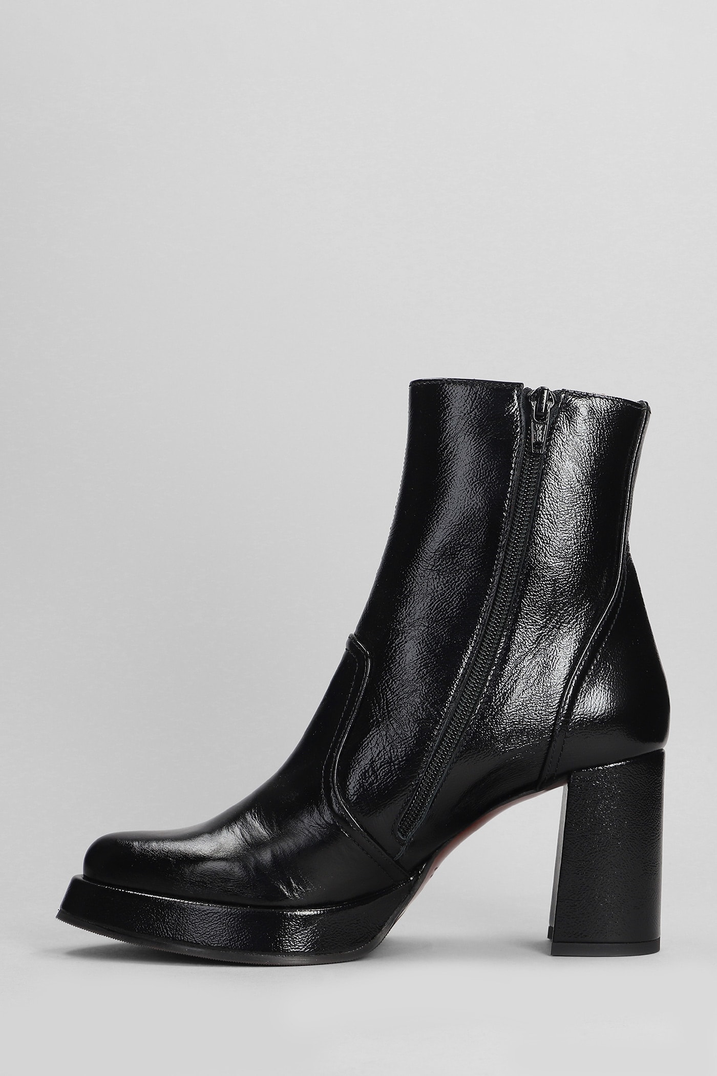 Shop Chie Mihara Fentu 45 High Heels Ankle Boots In Black Leather