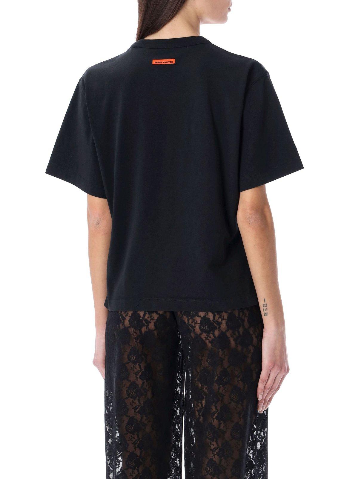 Shop Heron Preston Graphic Print Crewneck T-shirt In Black