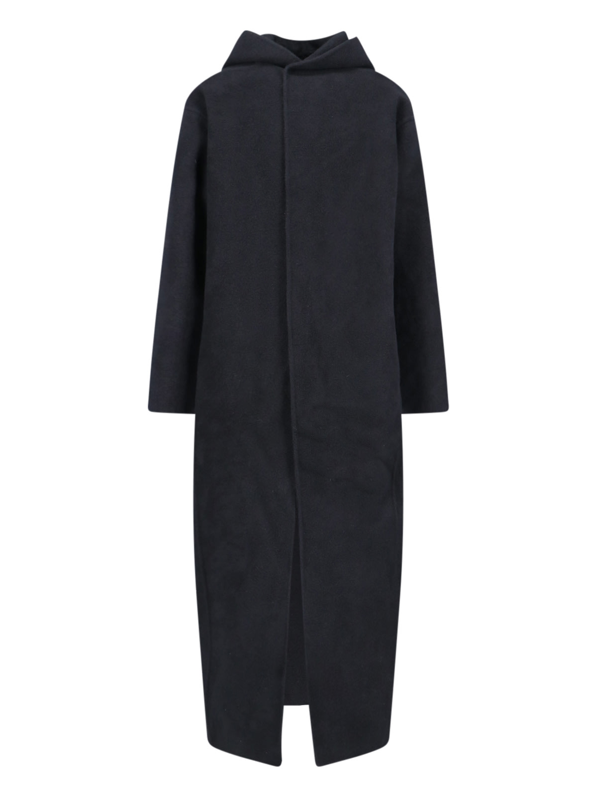 Shop Rick Owens Maxi Hooded Coat In Black