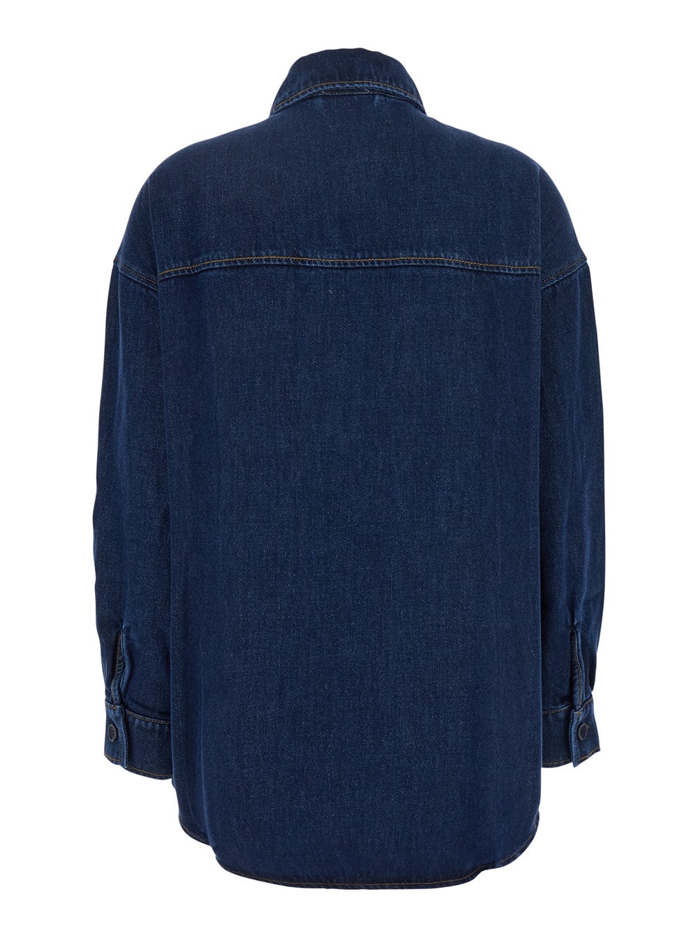 P.a.r.o.s.h Blue Jacket With Patched Chest Pockets In Blu