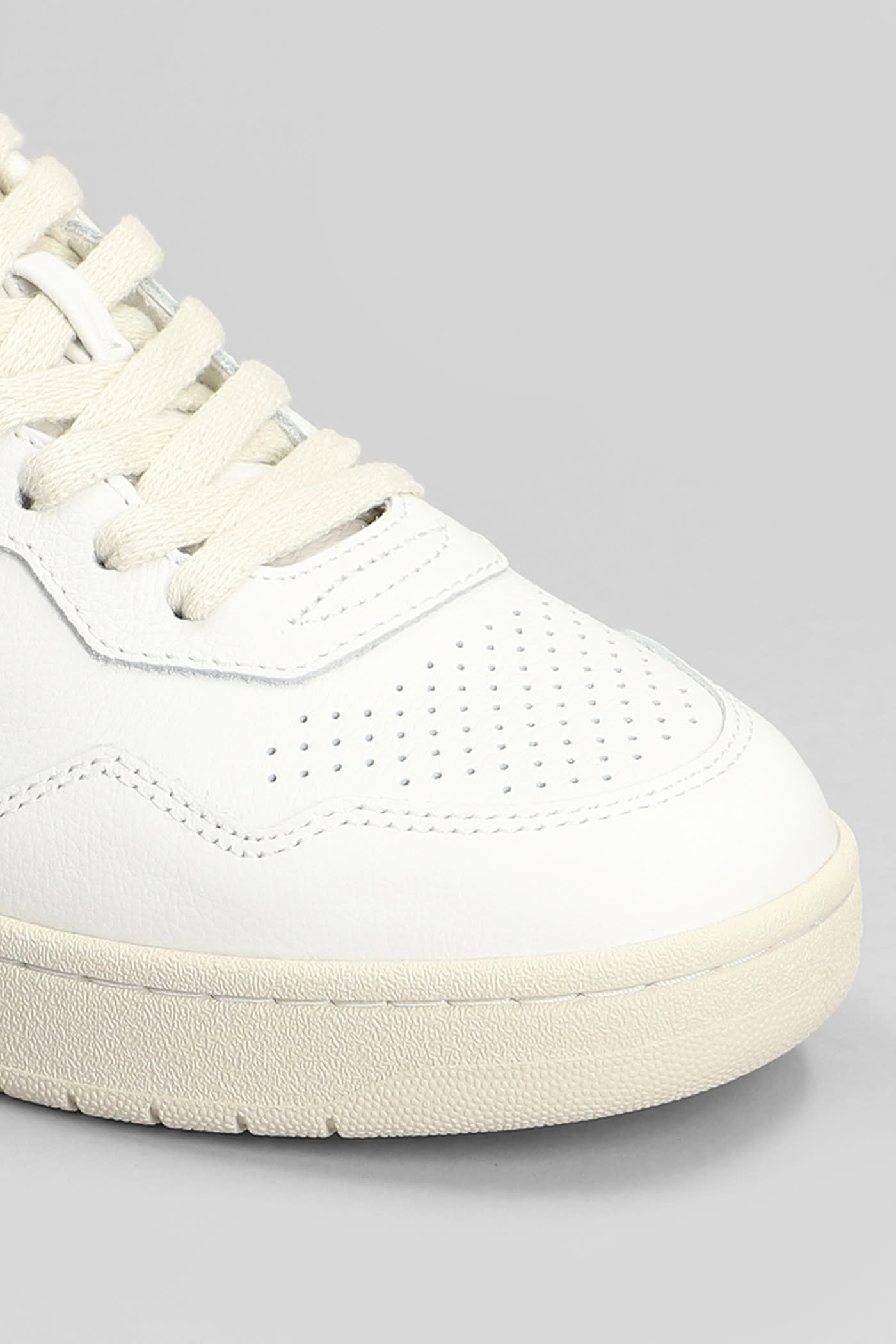 Veja V-90 Sneakers In White Leather In Rosa