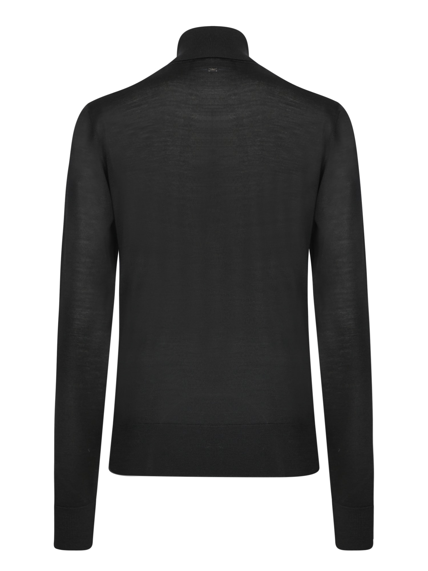 Shop Dsquared2 Black Wool Turtleneck Sweater