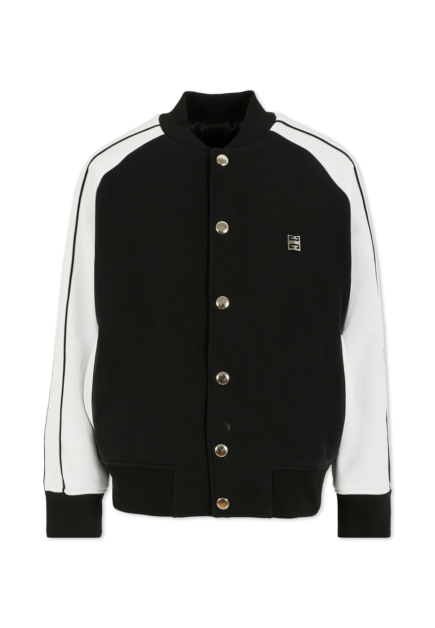 Givenchy Black Bomber Jacket For Boy With Logo In Black