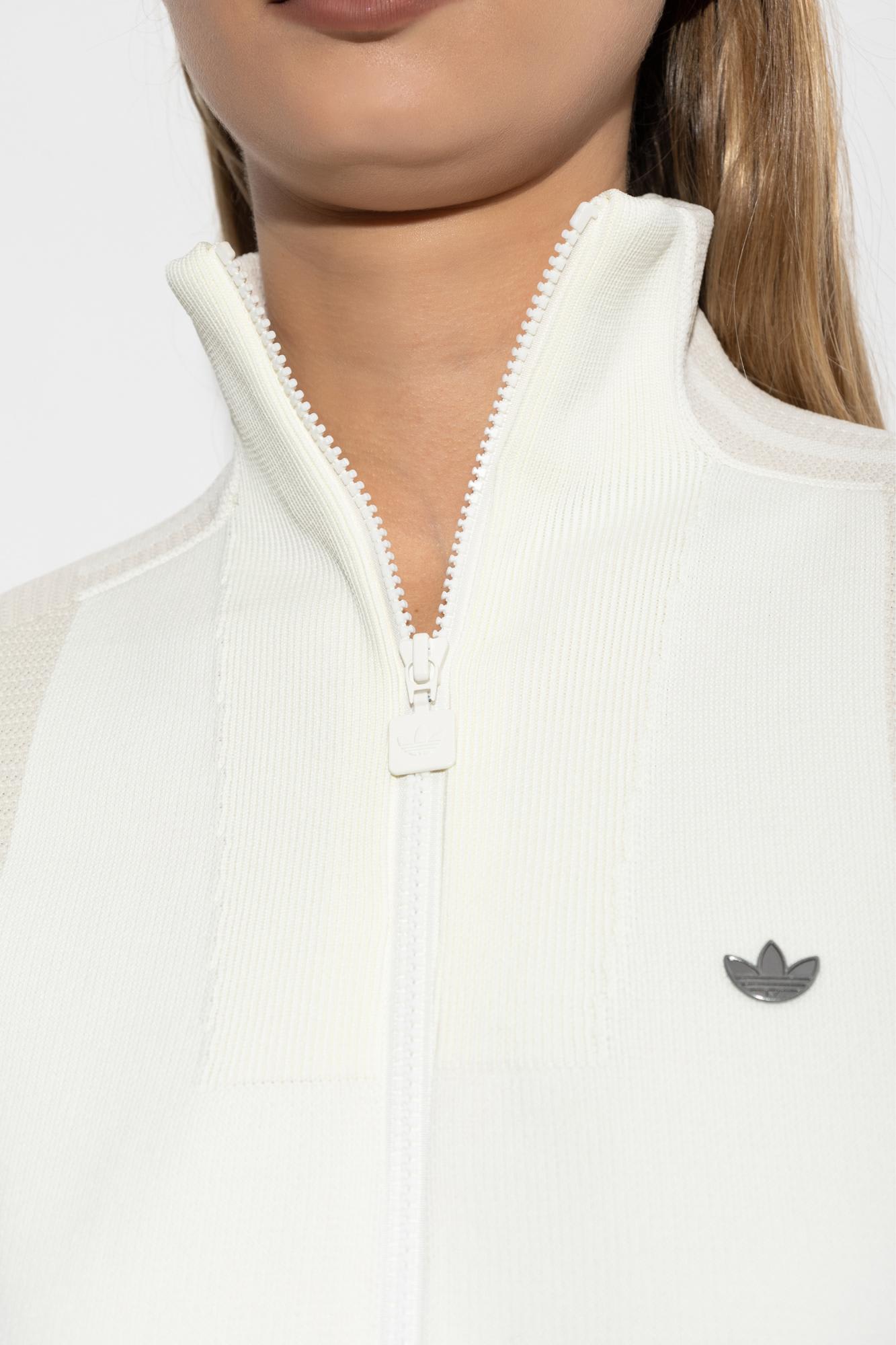 Adidas Originals Sweatshirt With Logo-shaped Applique In White