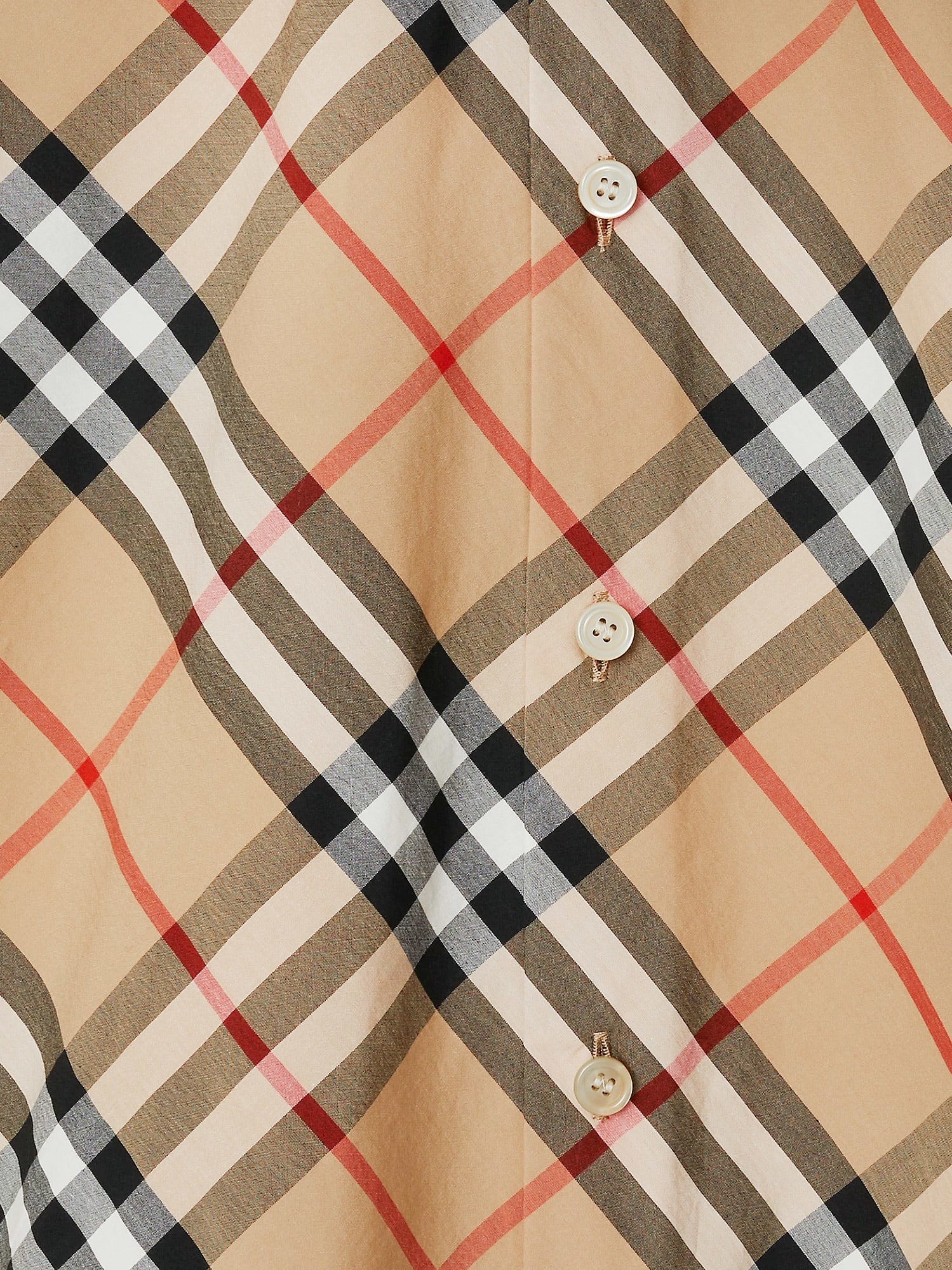 Shop Burberry Shirt In Sand Ip Check