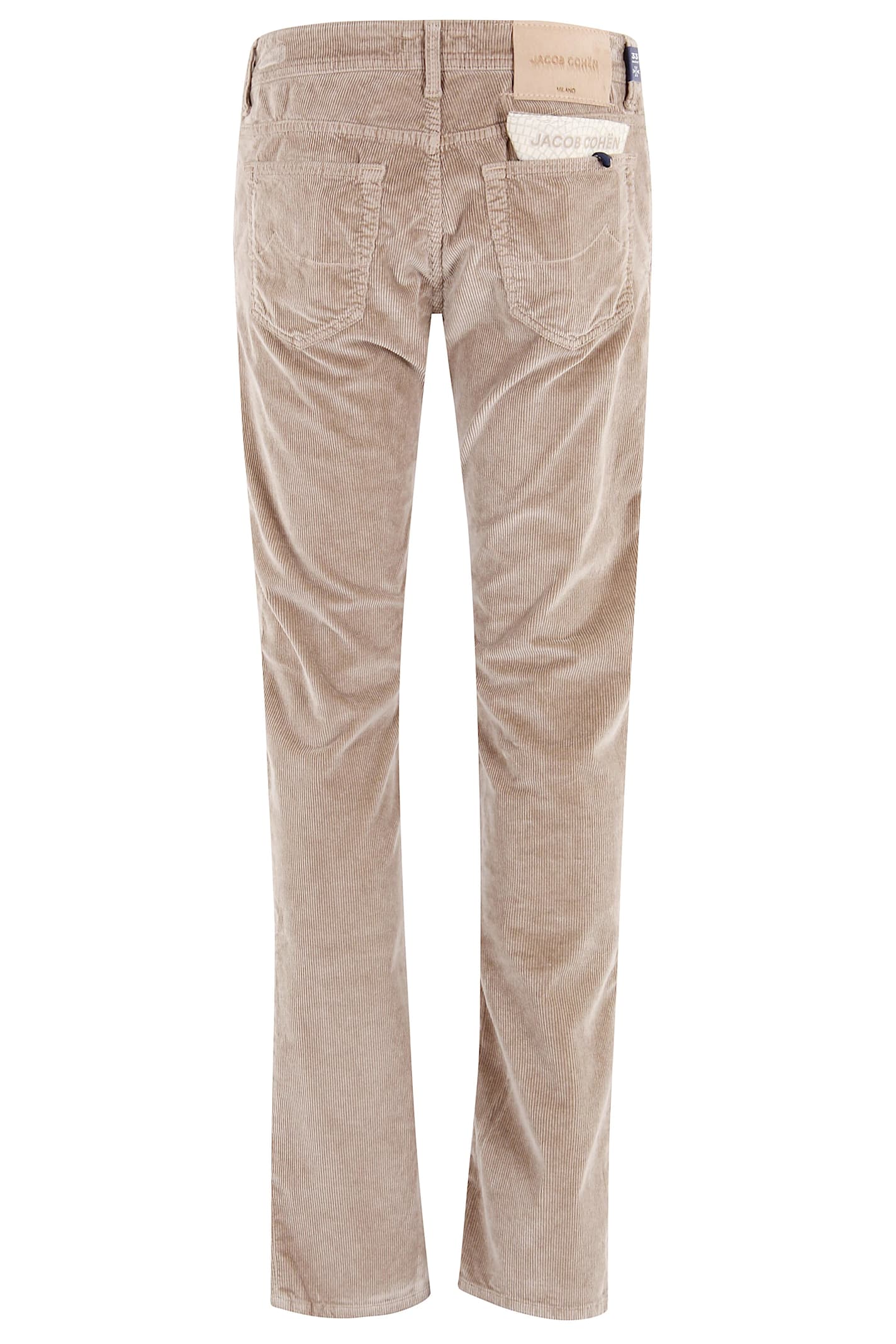 Jacob Cohen Five Pocket Corduroy Trousers In Neutral