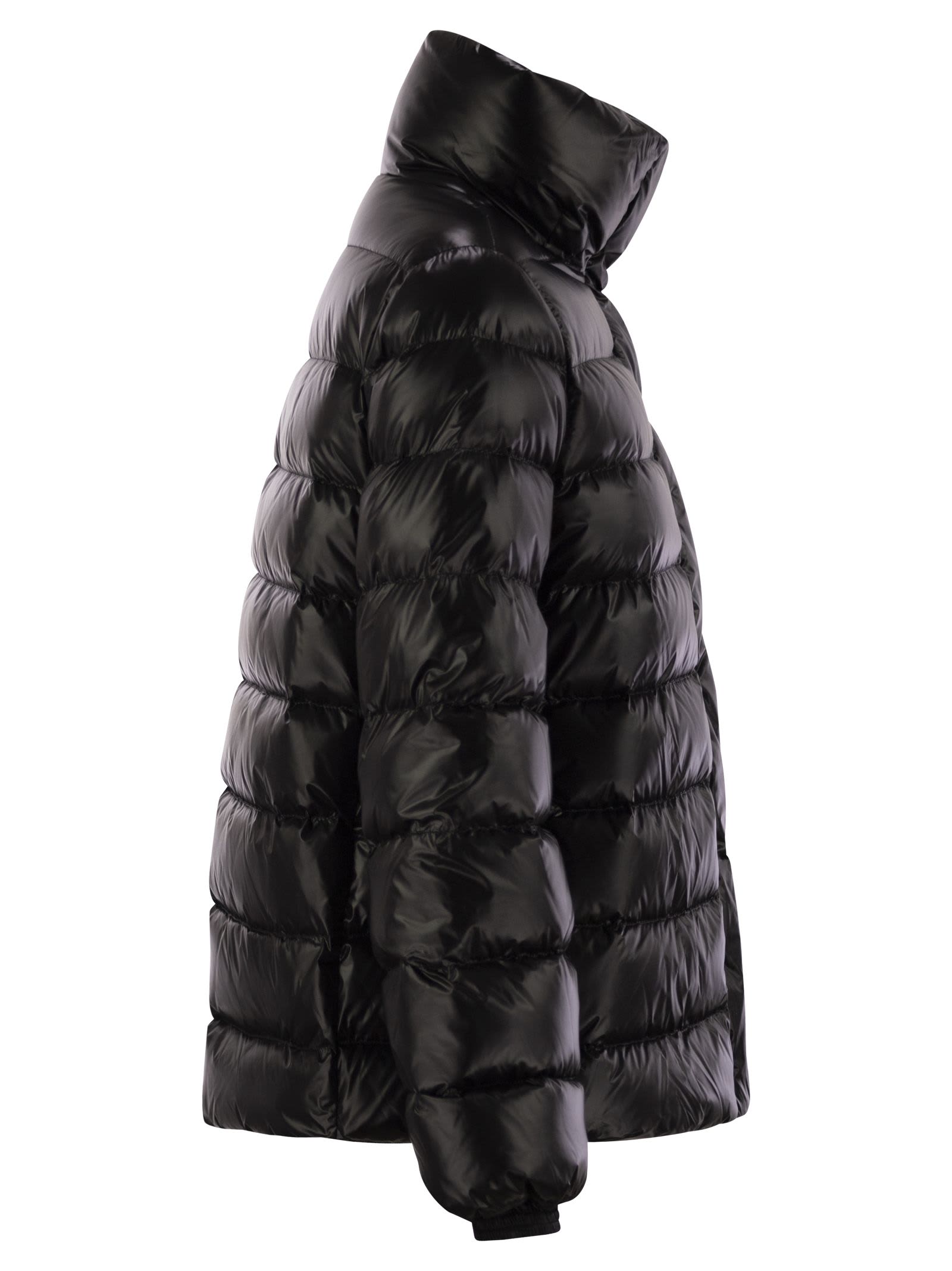 Fay Cape In Black Lightweight Nylon In Black