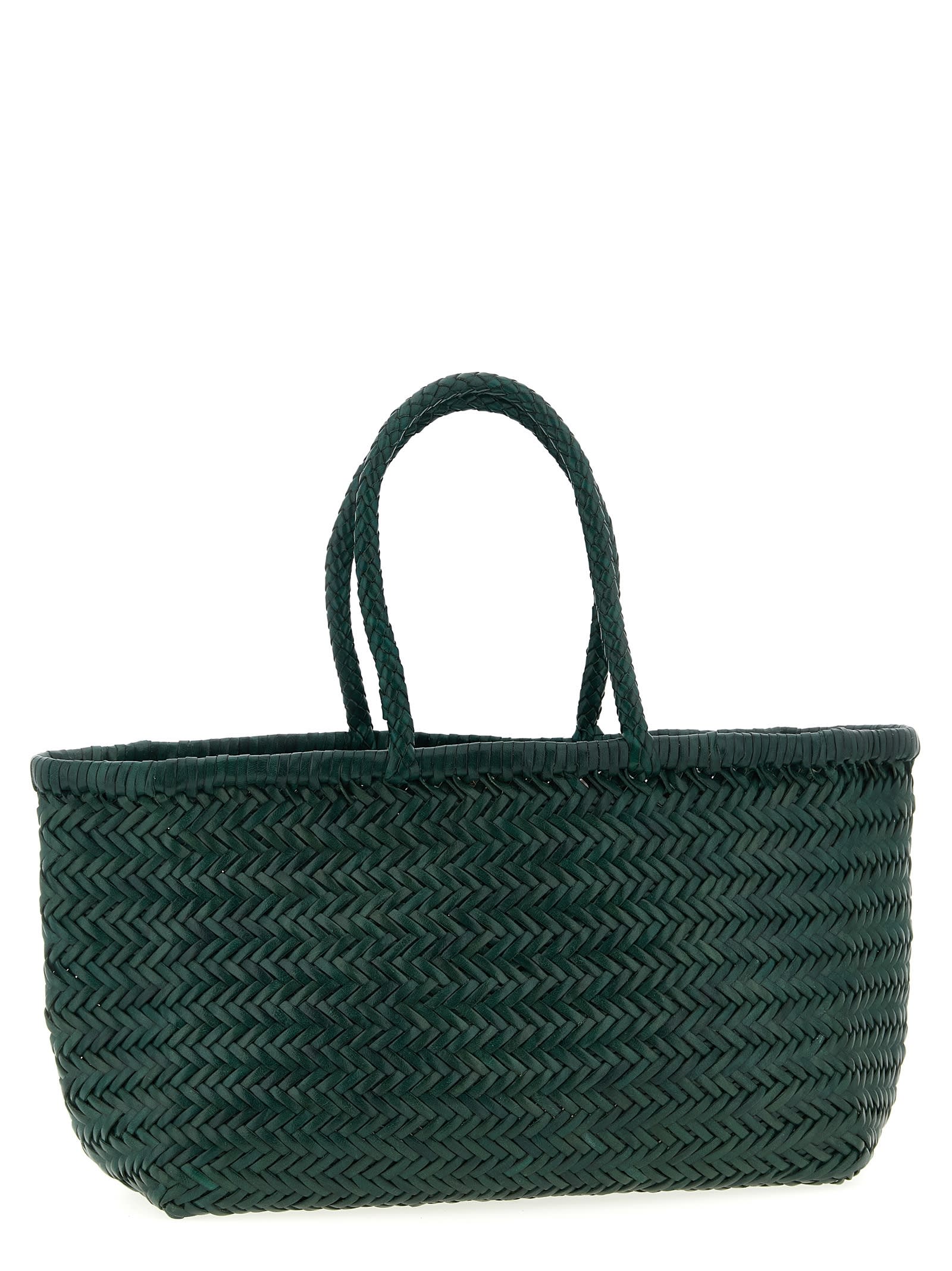 Dragon Diffusion Bamboo Triple Jump Large Shoulder Bag In Green