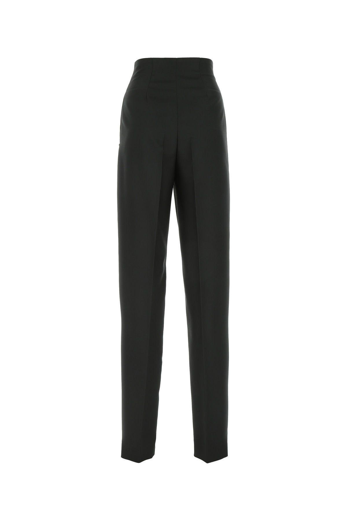 Sportmax High-waisted Tailored Pant With Practical Pockets In Black