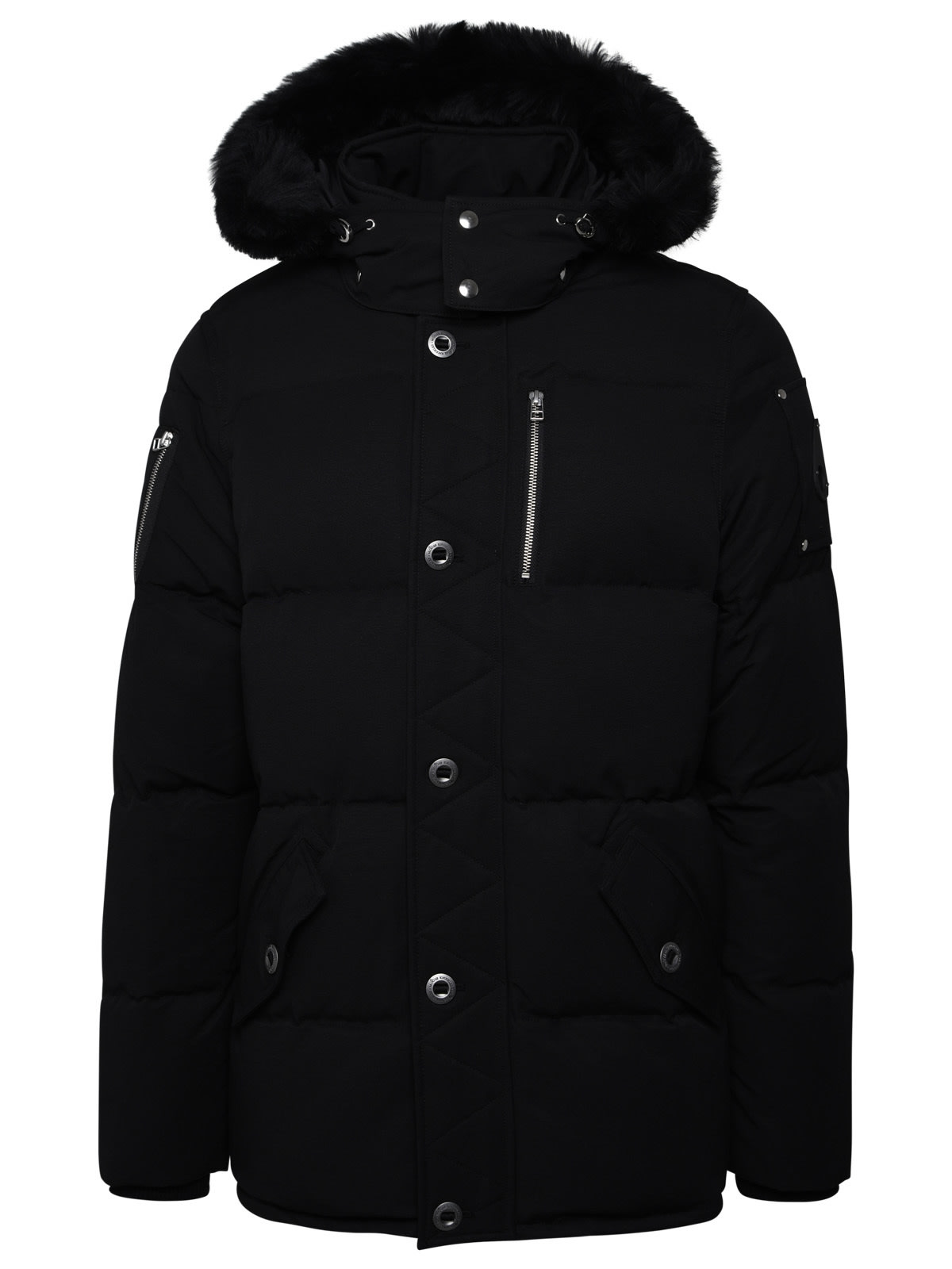 MOOSE KNUCKLES 3Q JACKET IN BLACK COTTON BLEND