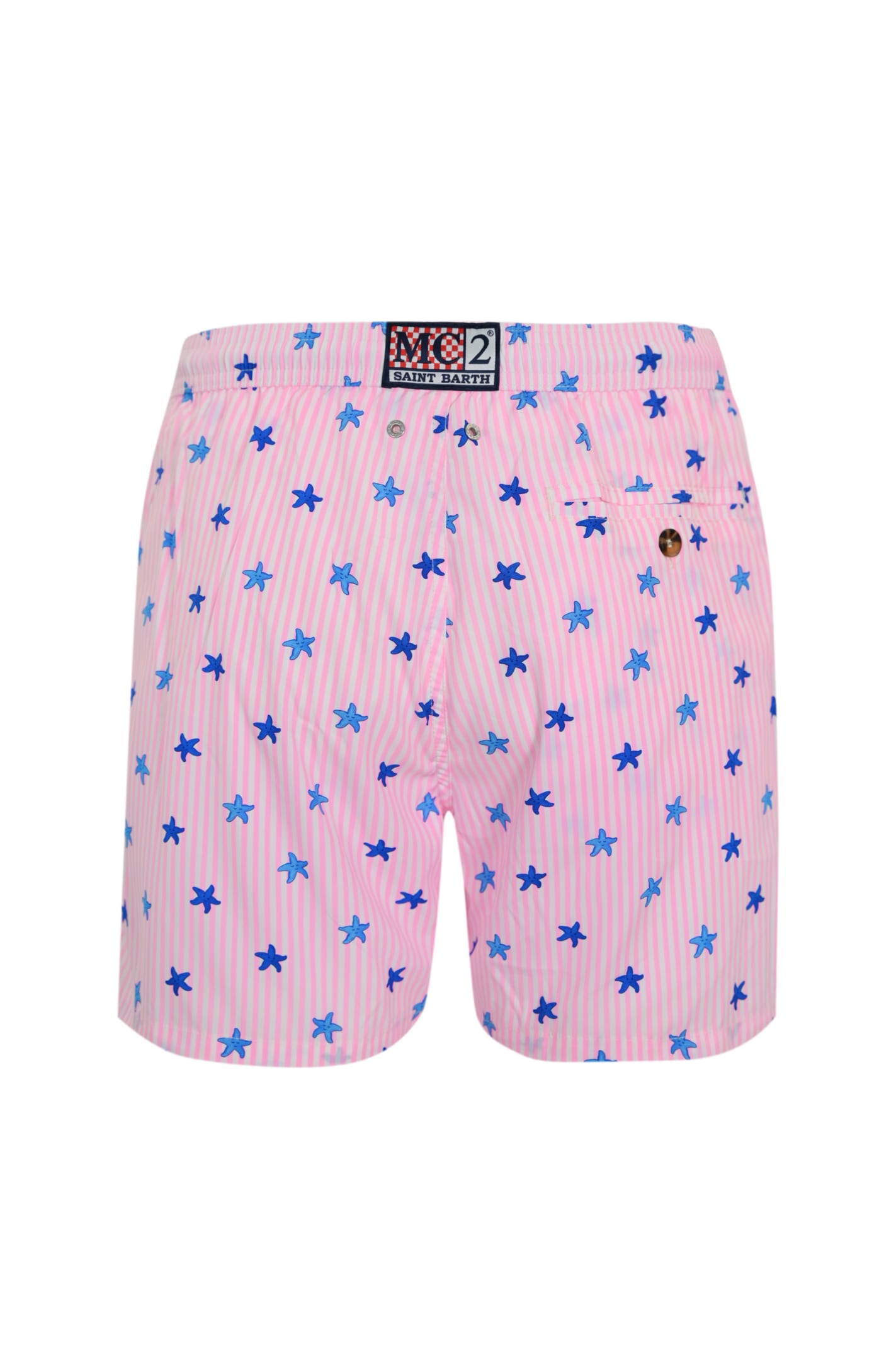 Shop Mc2 Saint Barth Comfort Light Swimsuit With Starfish Print In Rosa