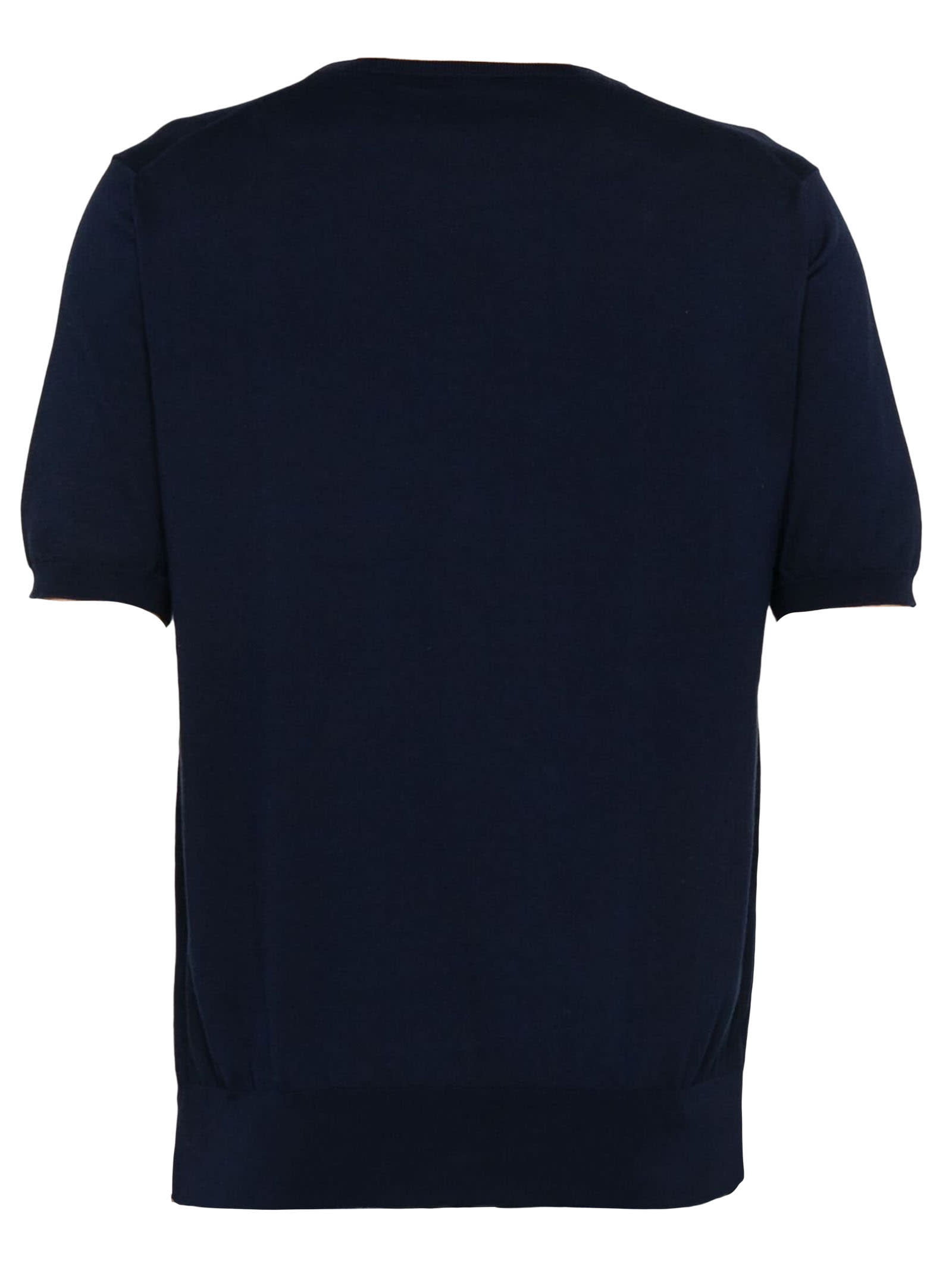 Shop Cruciani Navy Blue Cotton T-shirt