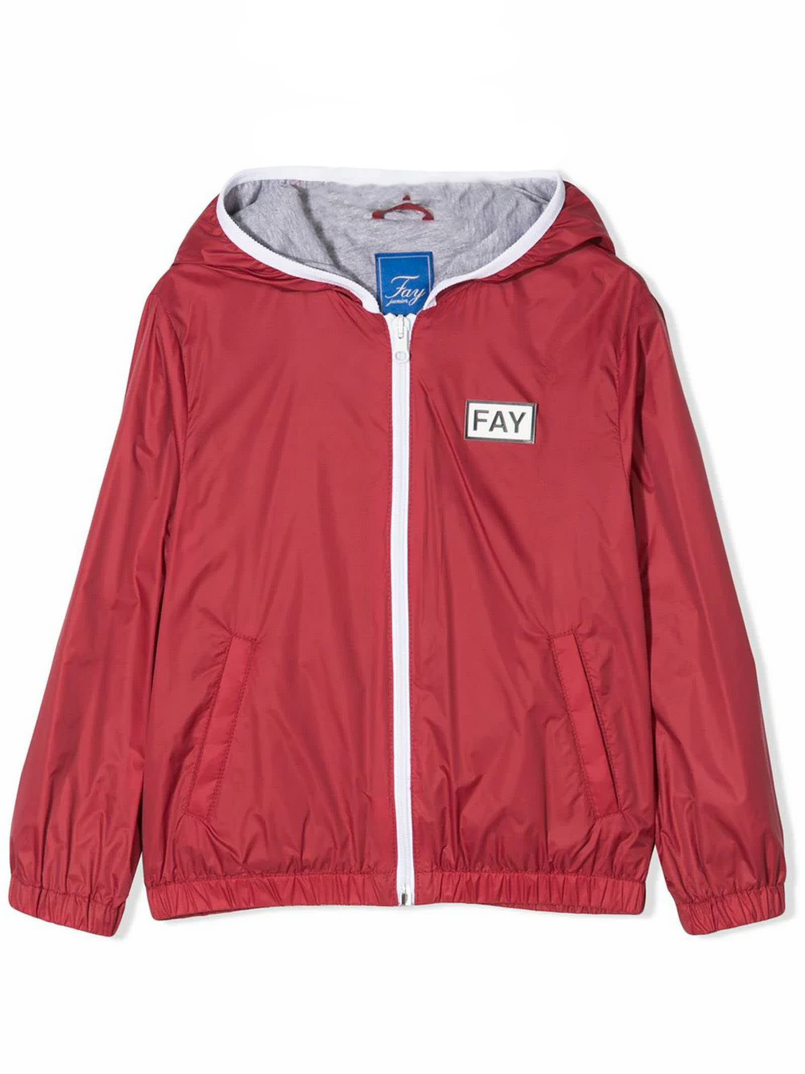 FAY RED HOODED JACKET,5M2097MC640T 409