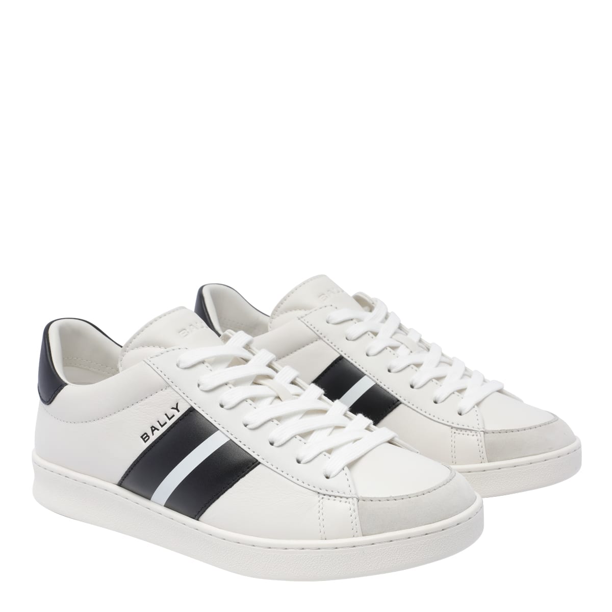 Shop Bally Tyger Sneakers In White