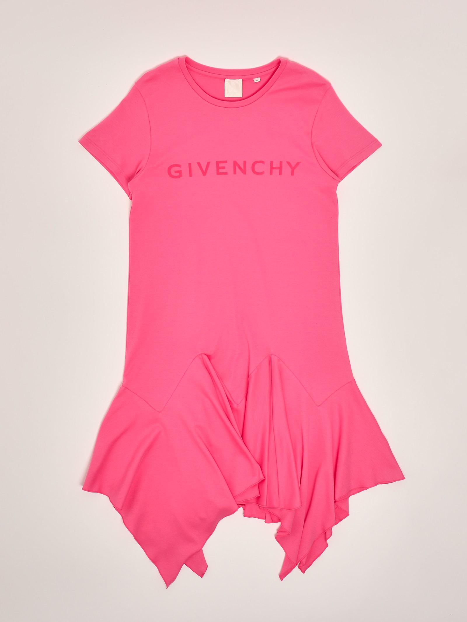 Givenchy Logo Cotton Dress In Lampone