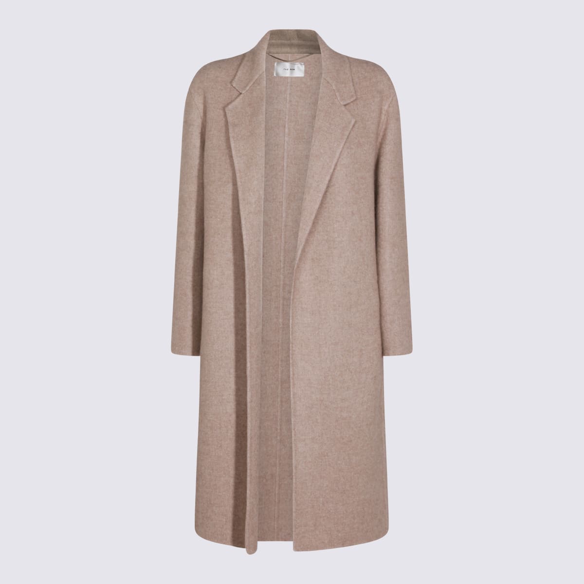 The Row Beige Cashmere Coat In Multi