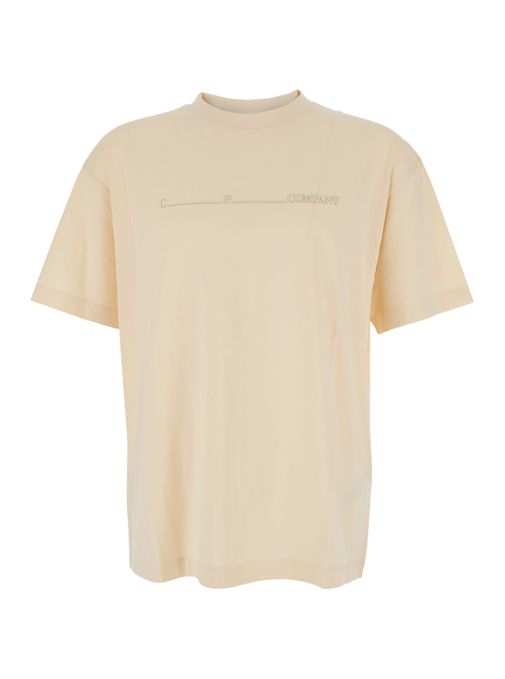 C.p. Company T-shirts Short Sleeve In Jersey 30/1 In Neutral