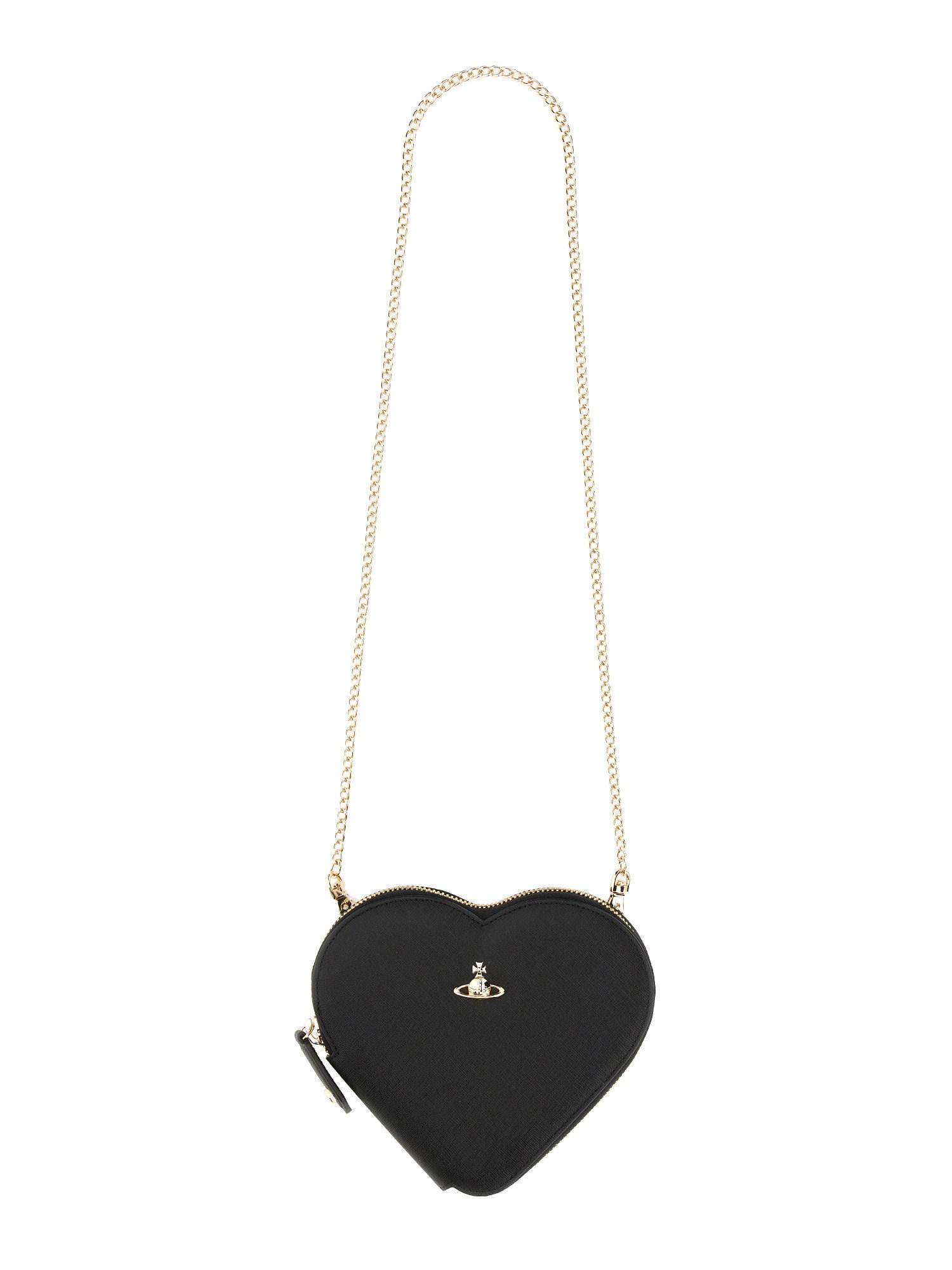 Shop Vivienne Westwood New Heart Crossbody Bag In Black