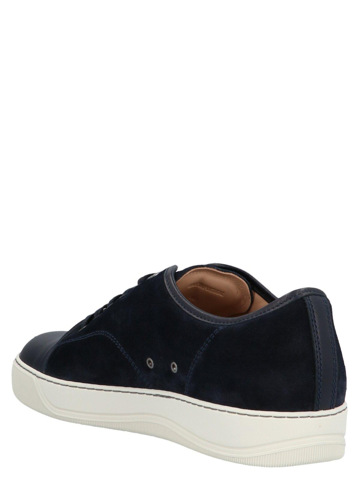 Shop Lanvin Dbb1 Lace-up Sneakers In Blu Navy