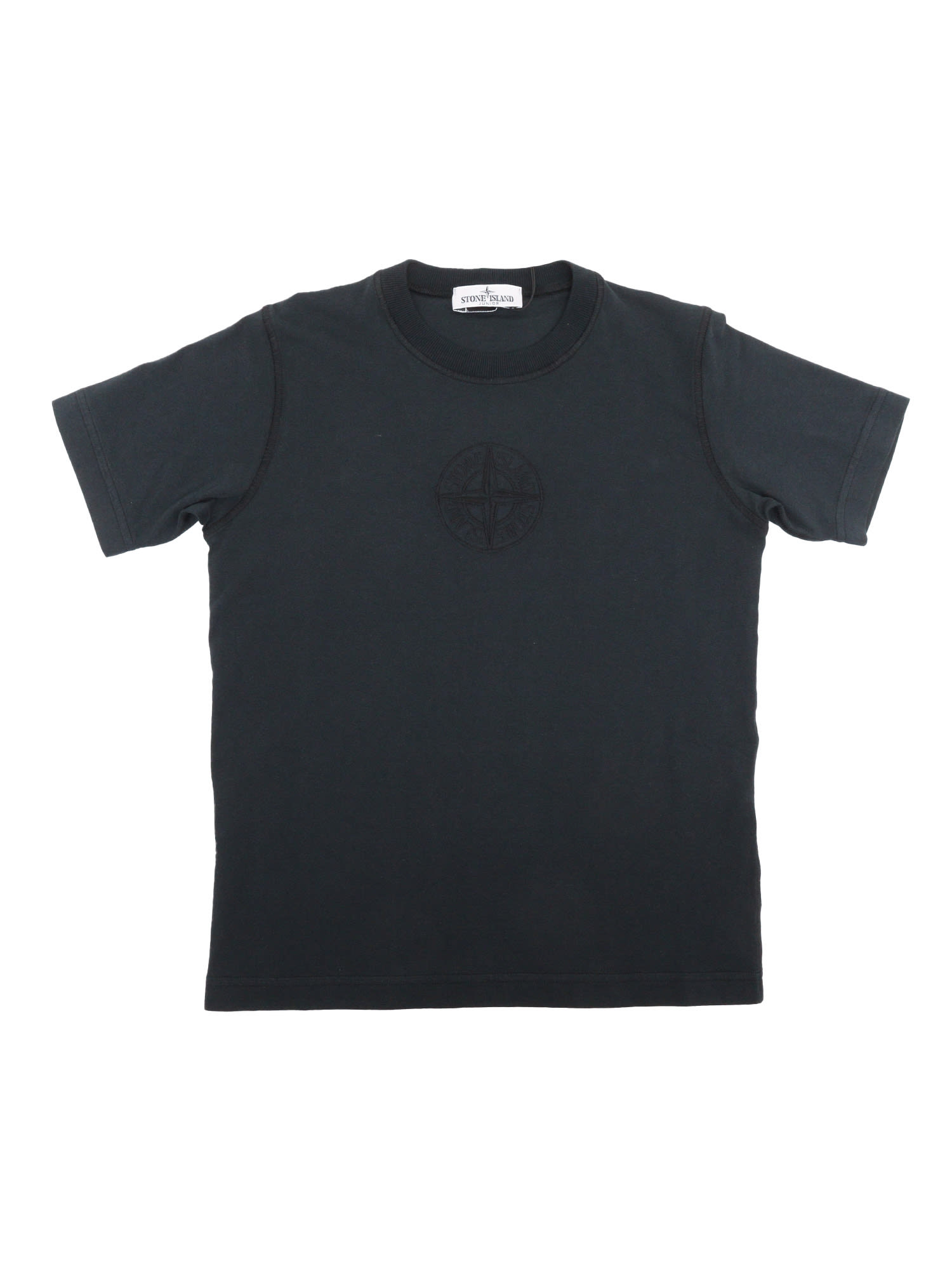 Stone Island Short-sleeved Round Collar T-shirt In Blue