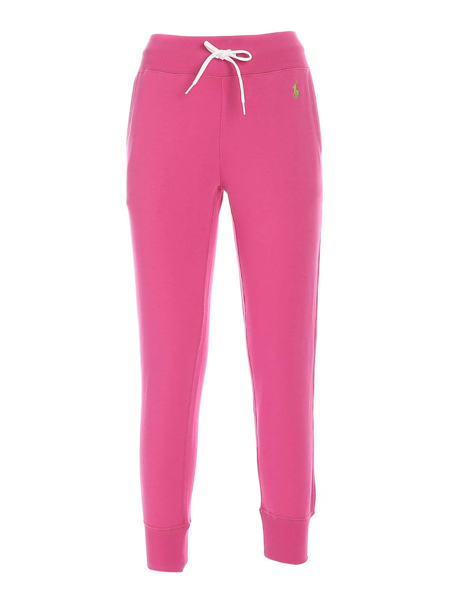 Polo Ralph Lauren Logo Embroidery Joggers In Fuchsia