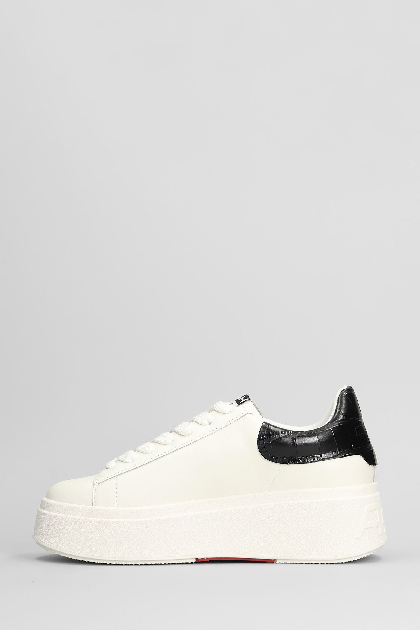 Ash Low Top Leather Platform Sneakers In White