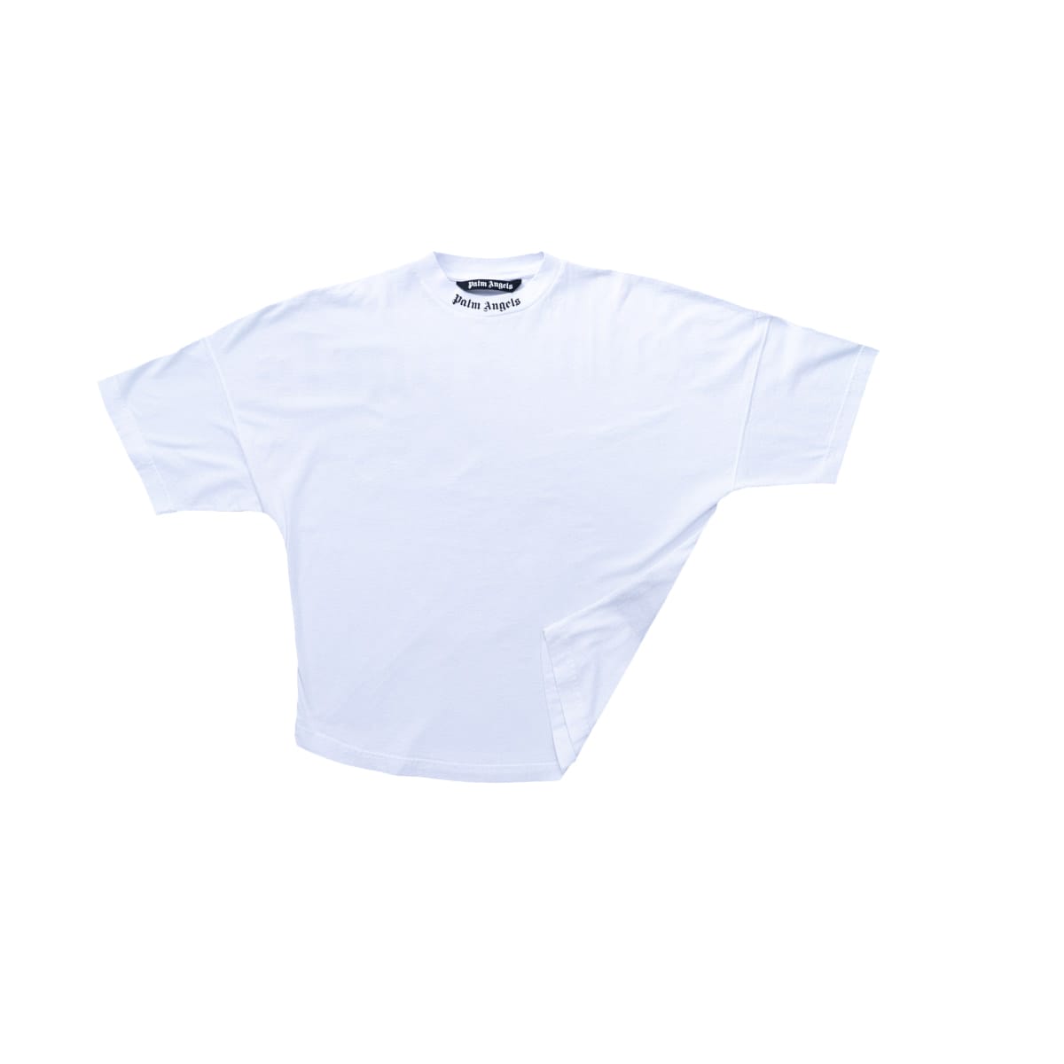 Palm Angels Cotton T-shirt In White - Fuxia