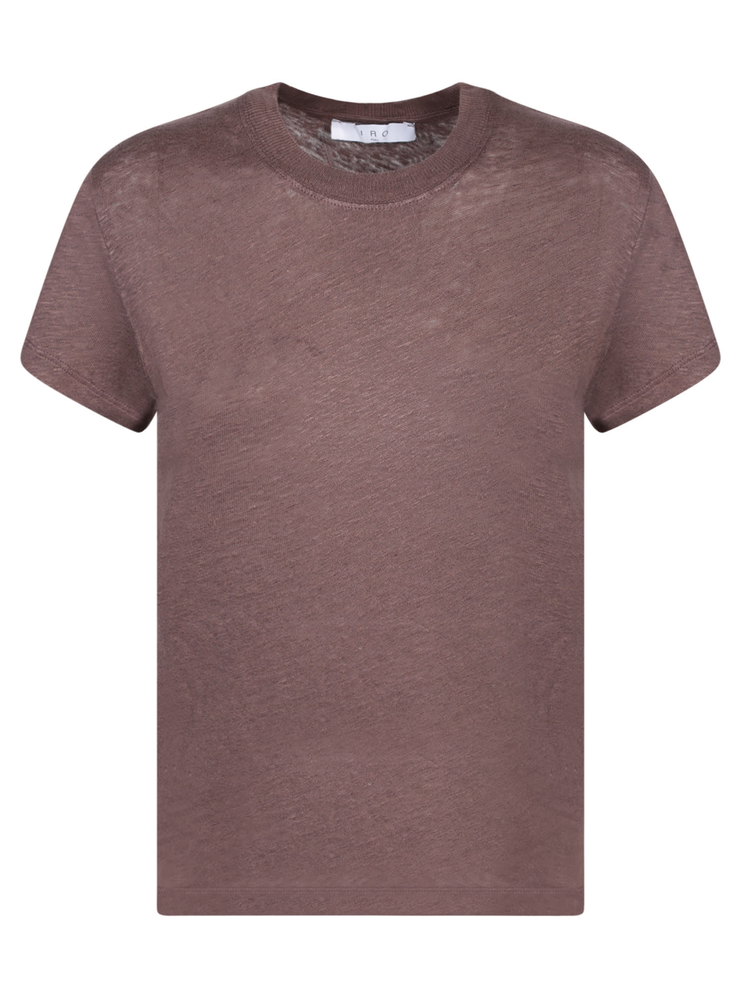 Shop Iro Brown Linen T-shirt
