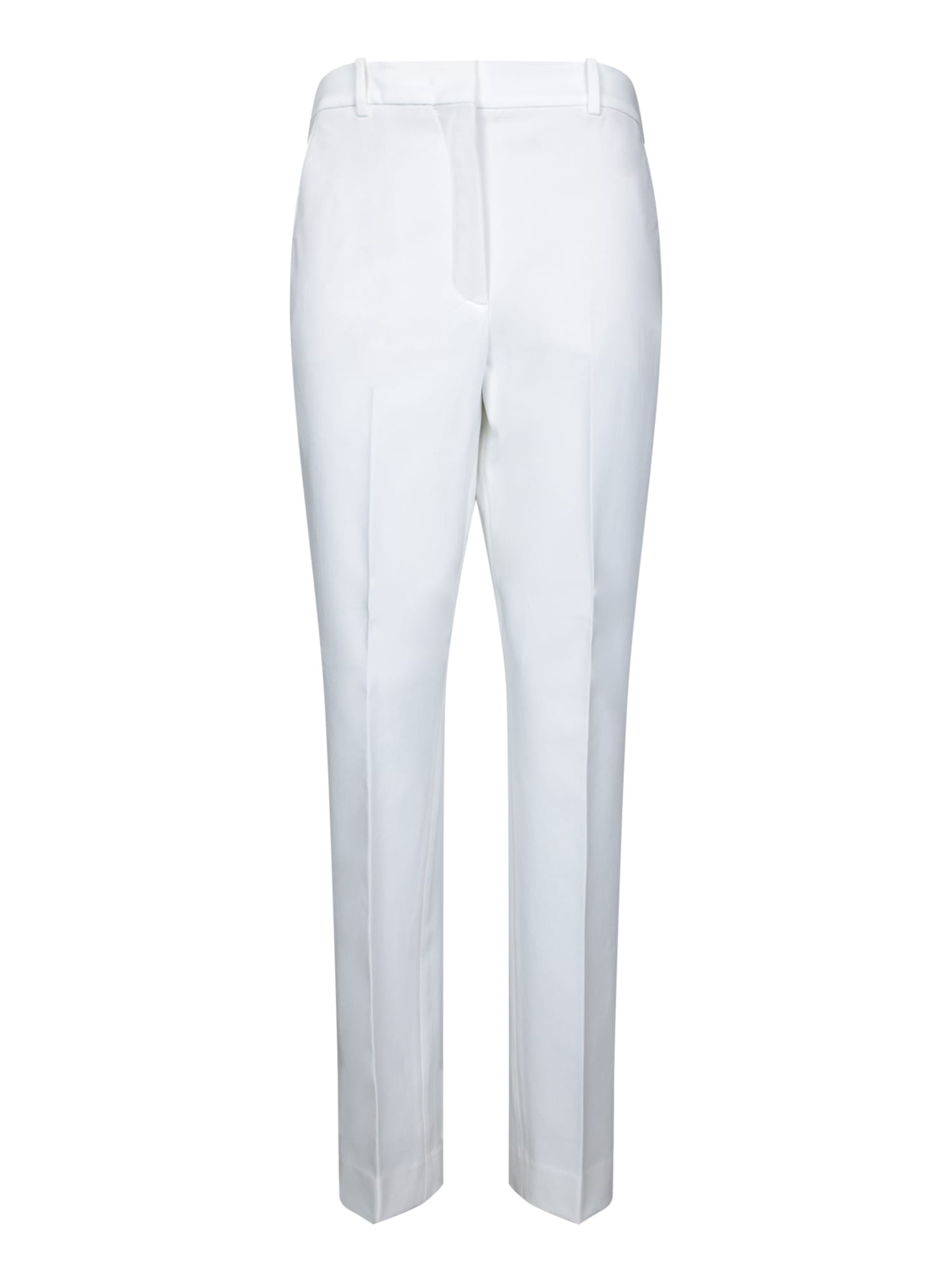 Incotex Straight-leg White Trousers With Tailored Silhouette In White