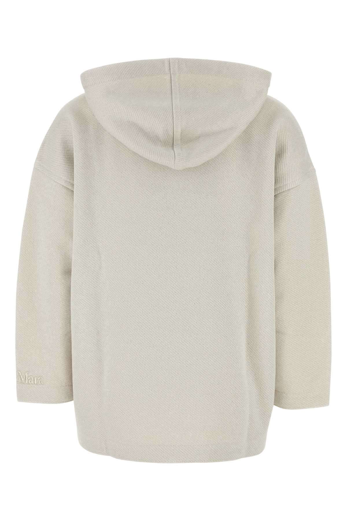 Shop Max Mara Grey Cotton Blend Rally Sweatshirt In Beige