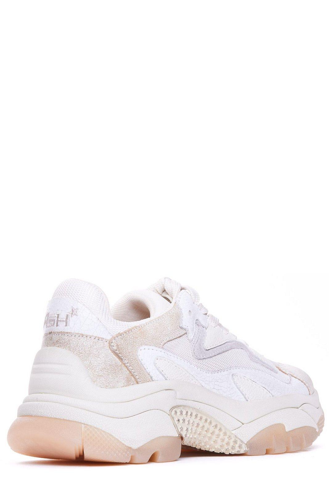 Shop Ash Addict Mesh Panelled Sneakers In Beige