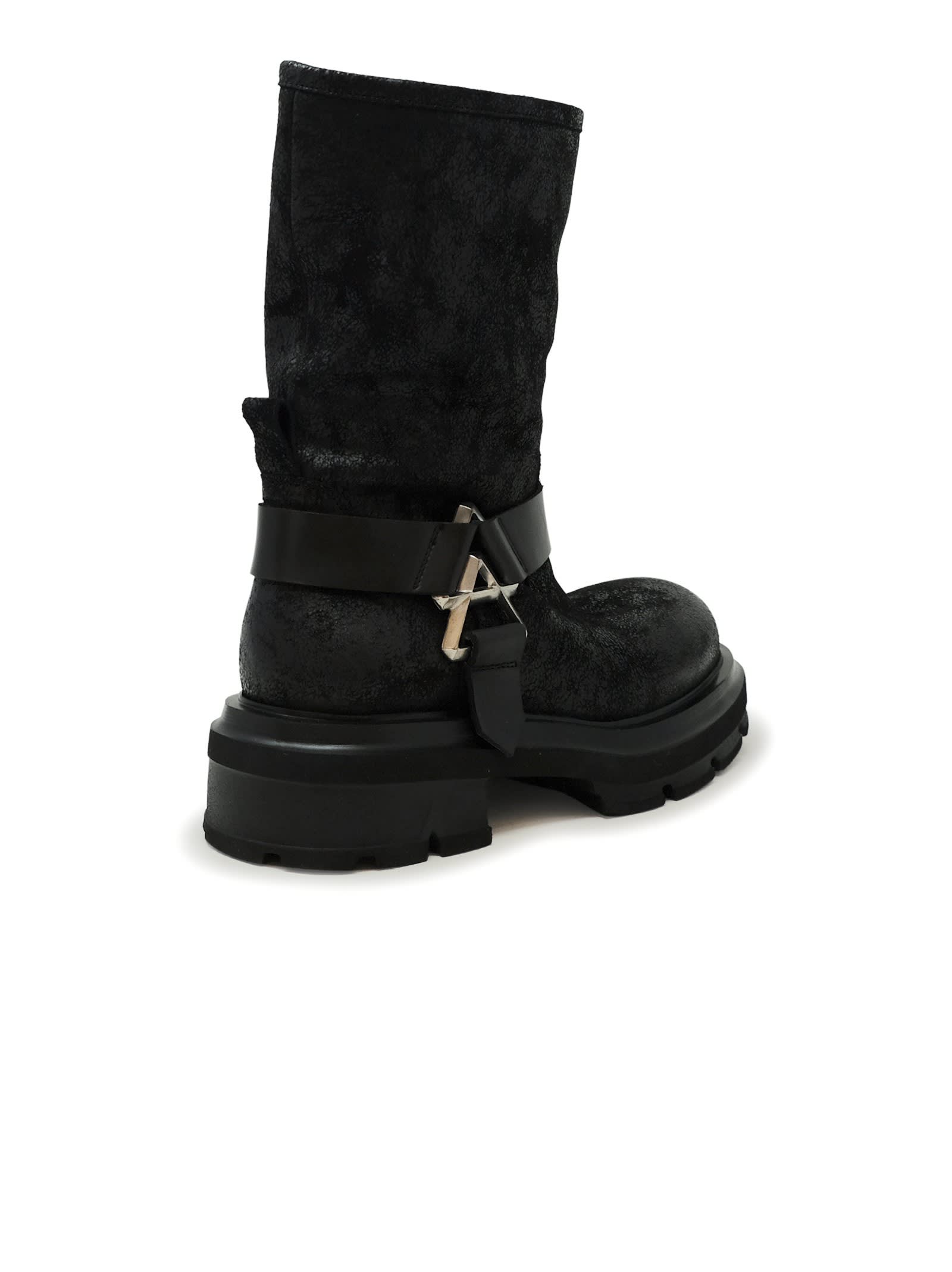 Shop Elena Iachi Black Suede Ankle Boots