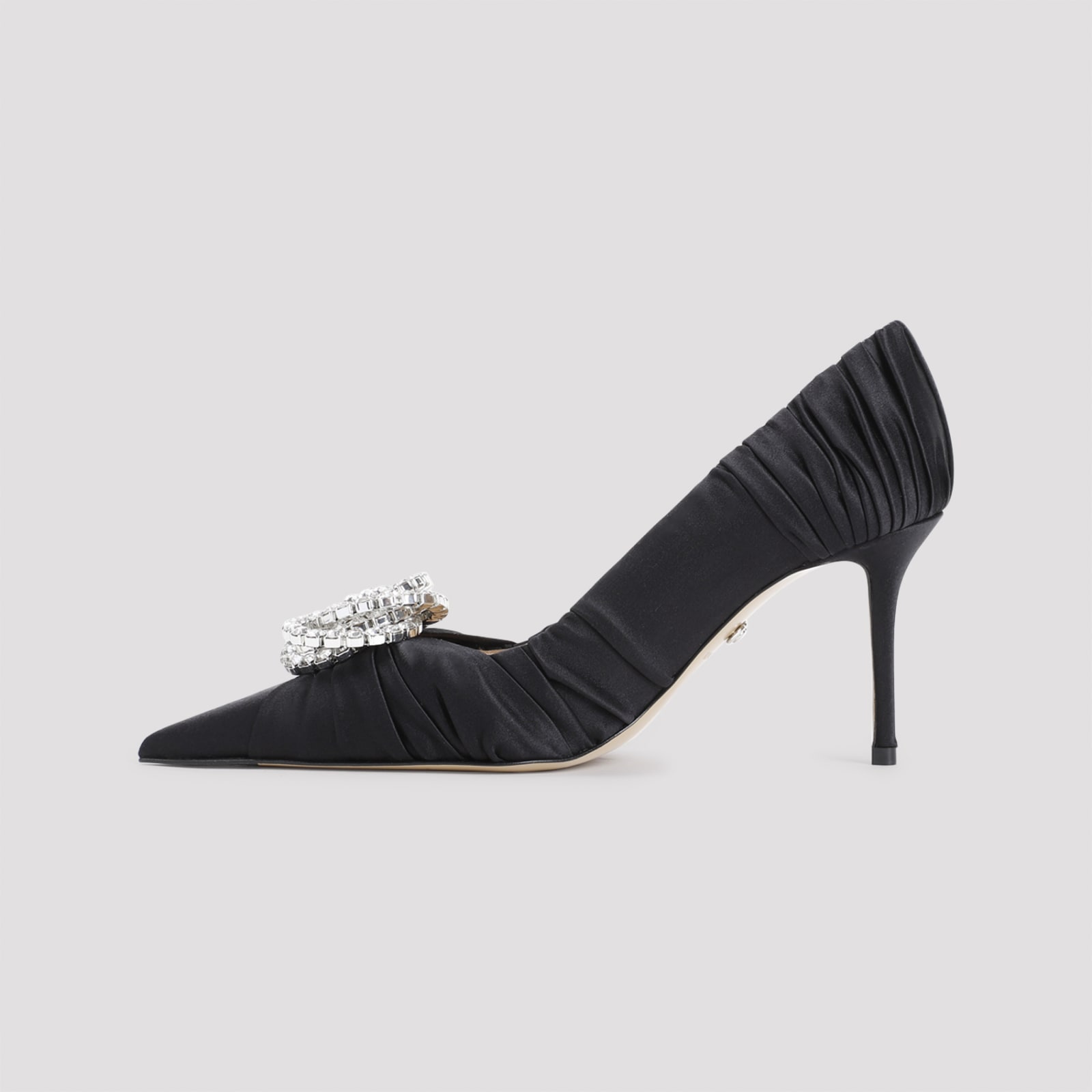 Shop Mach &amp; Mach Galaxy Satin Pumps In Black