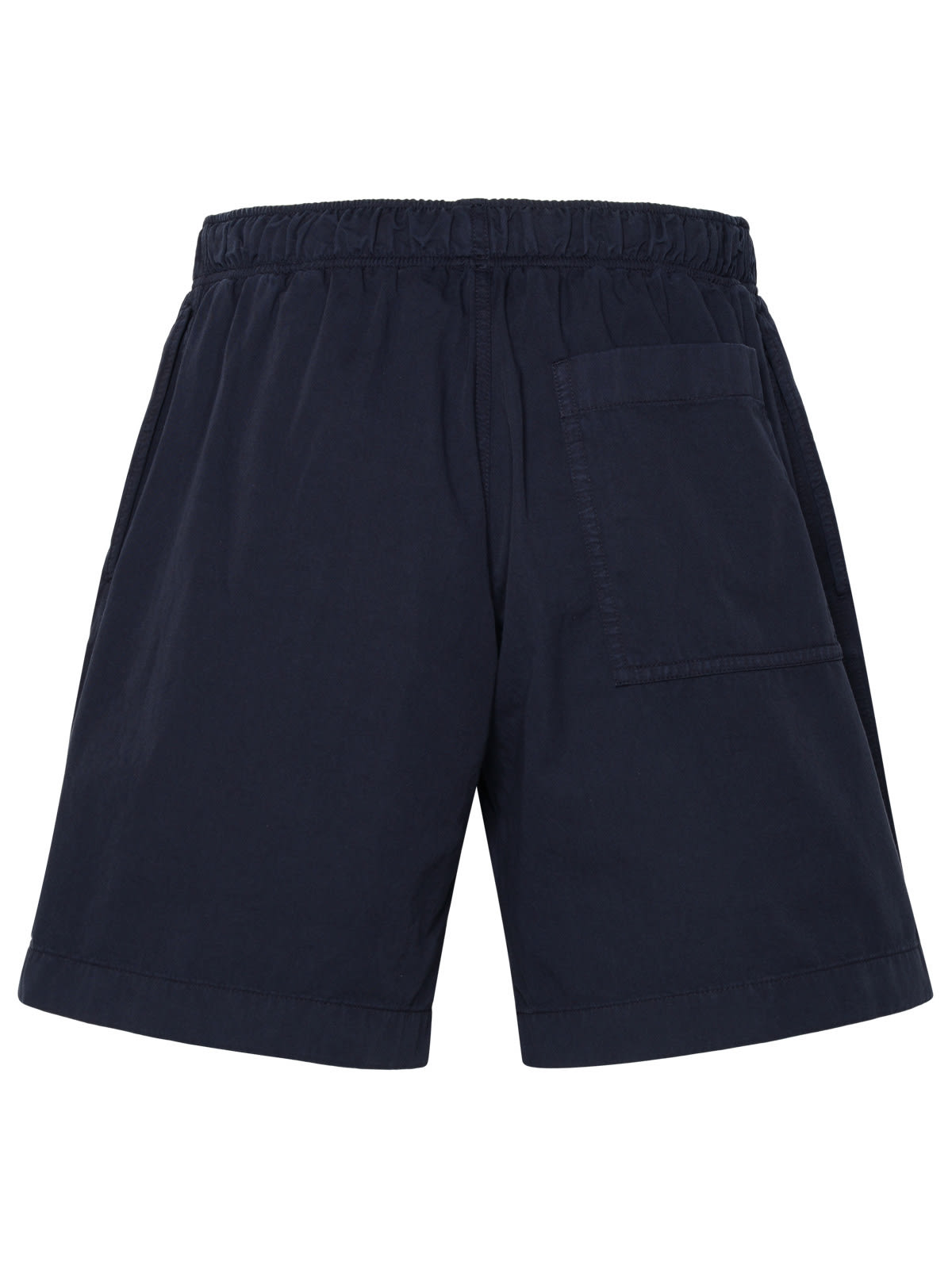 Shop Palm Angels Navy Cotton Bermuda Shorts In Blu