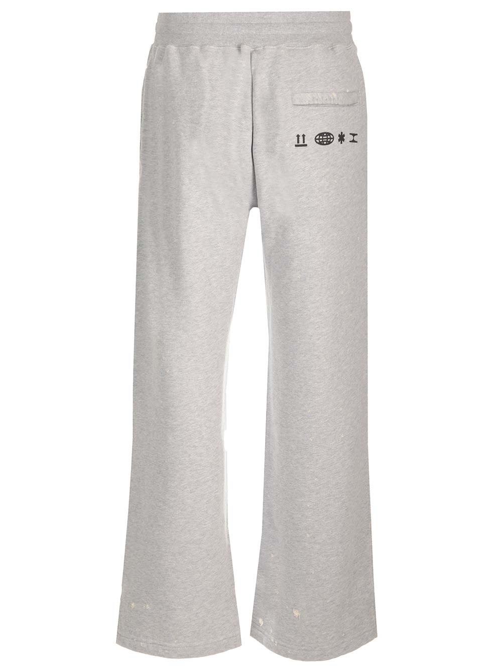 Shop Dolce & Gabbana Wide Leg Sweat Pants In Grey