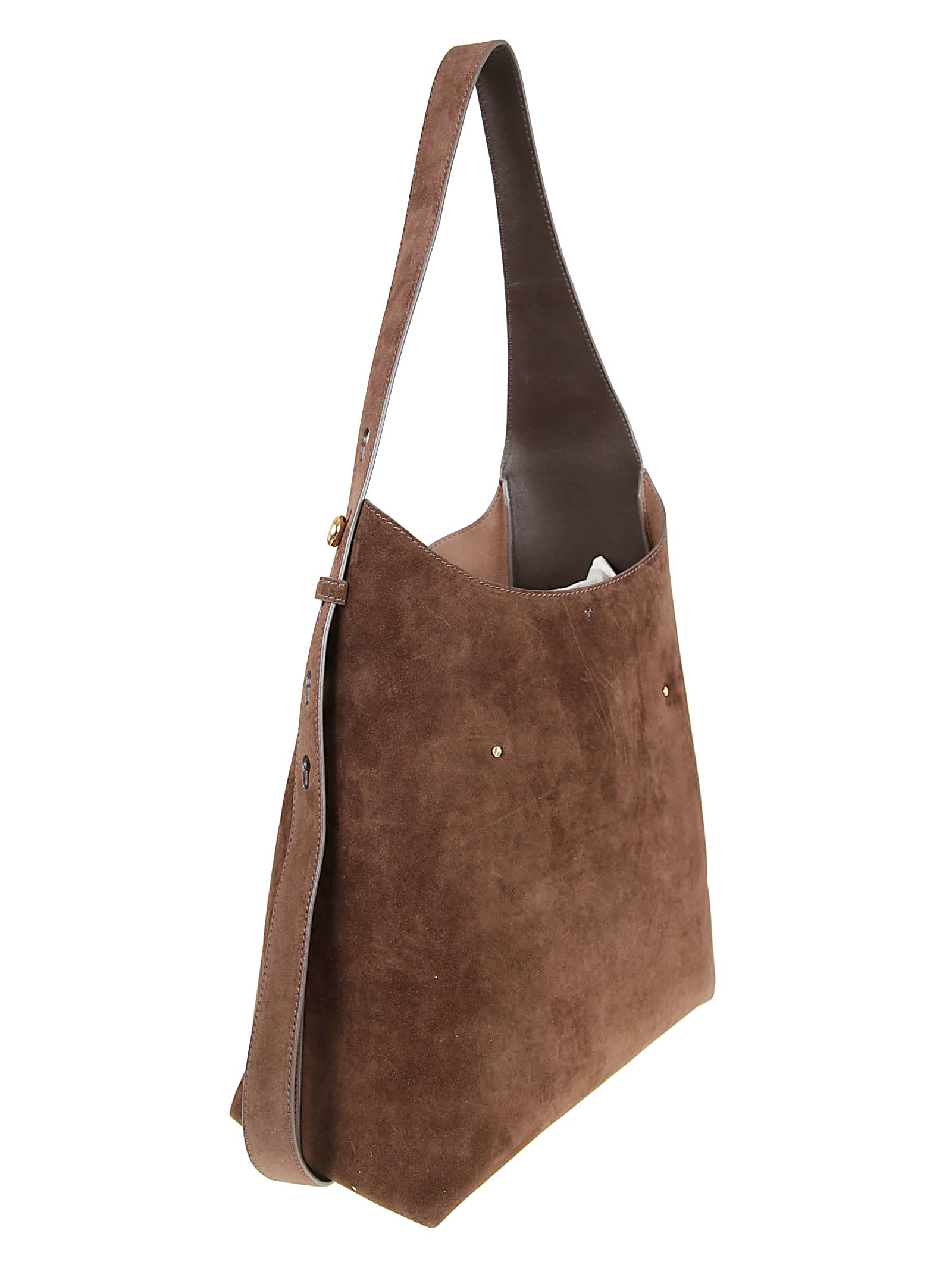 Tory Burch Suede Hobo Bag Adjustable Strap In Brown
