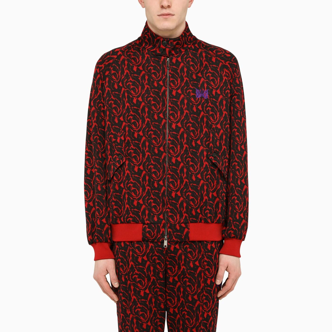 NEEDLES G9 JACQUARD RED\/BLACK BOMBER JACKET