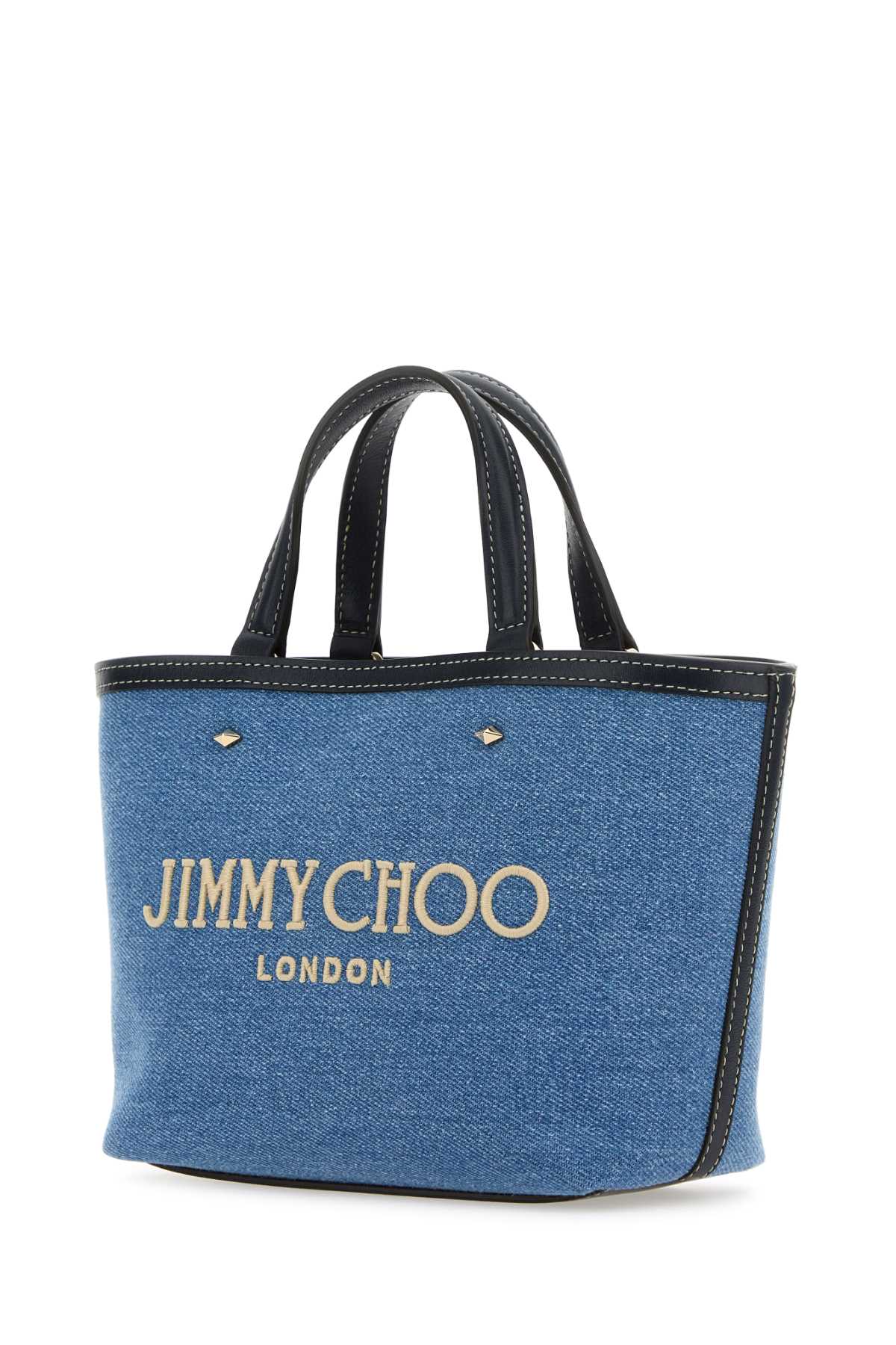 JIMMY CHOO DENIM MINI MARLI HANDBAG 