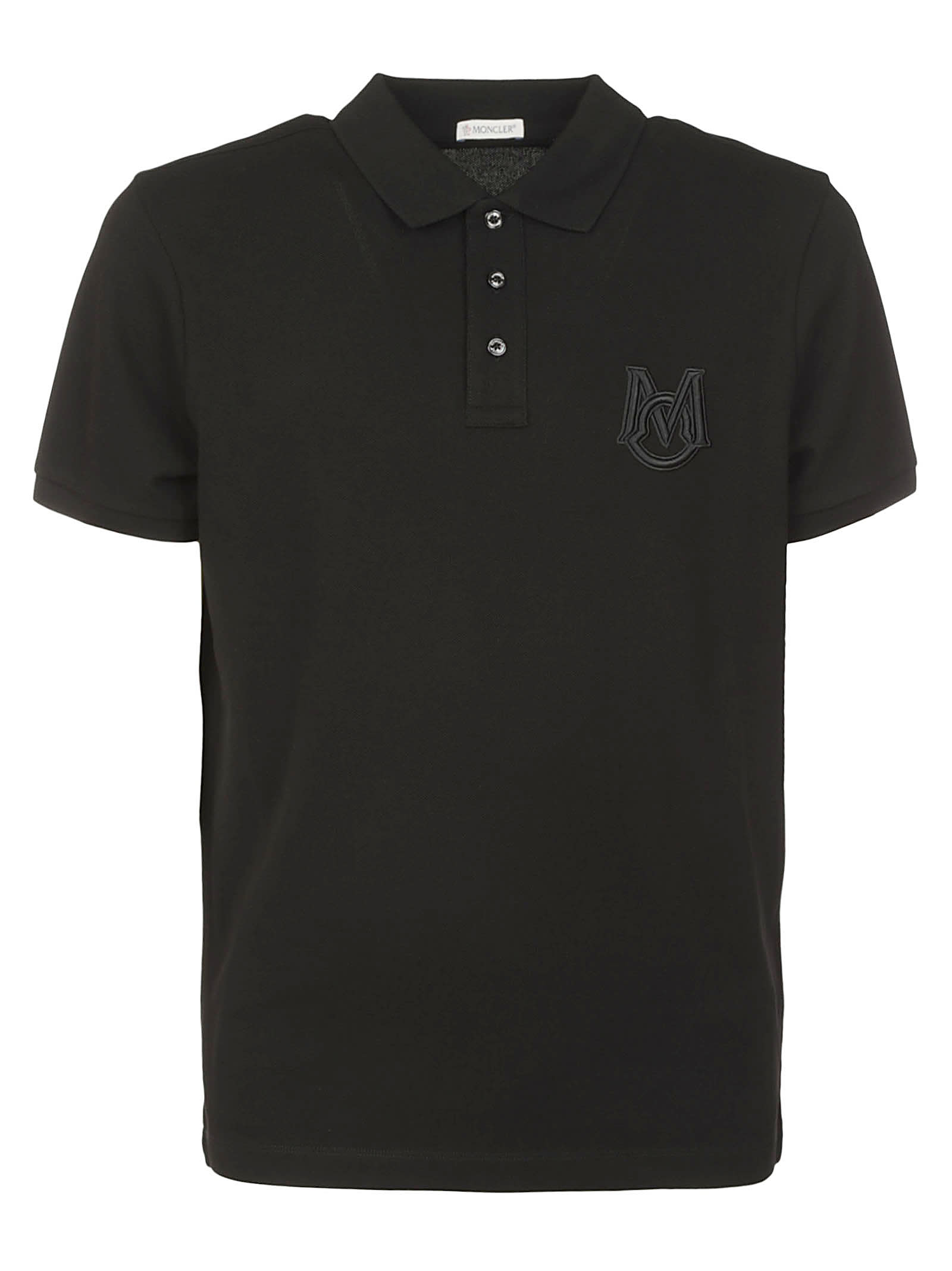 Moncler Chest Logo Embroidered Slim Polo Shirt