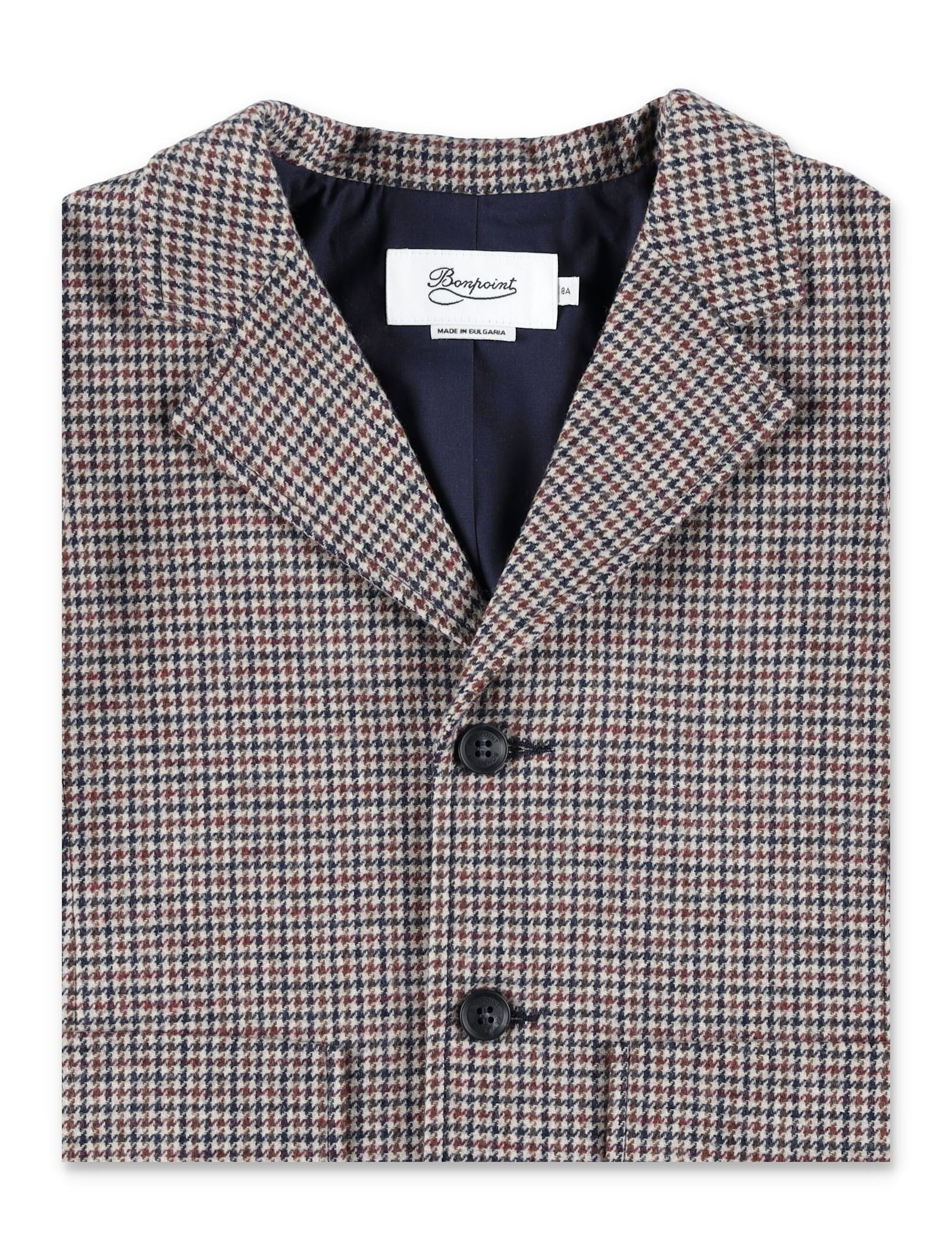 Shop Bonpoint Kid - Gregoir Tweed Jacket In Dove Grey