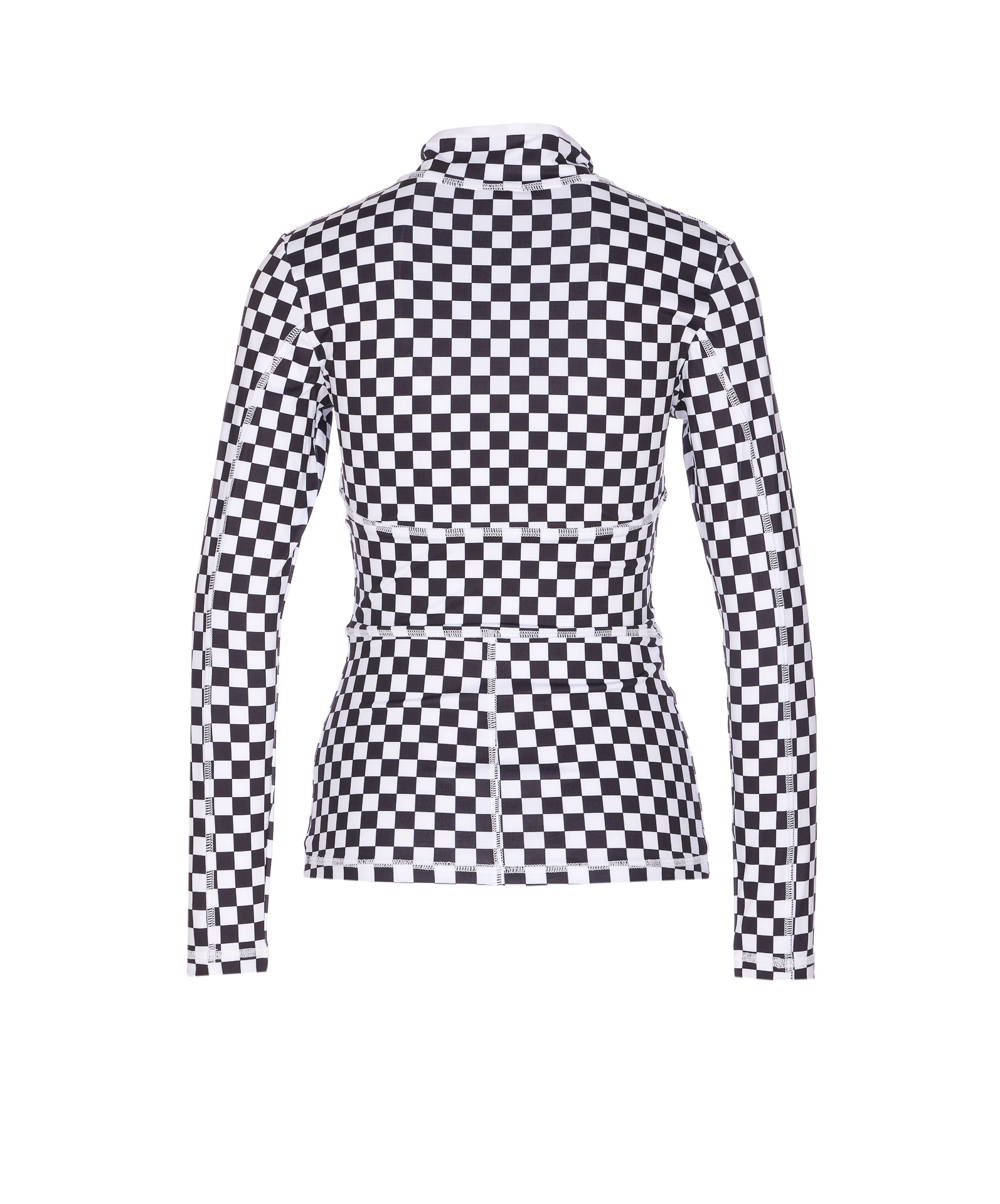 Jet Set Ginger Halfzip Check Longsleeves Top In Multi